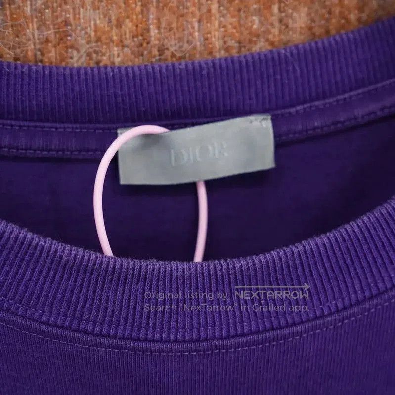 Dior Dior Purple Printed Logo Men's T-Shirt . Size US XL / EU 56 / 4 - 4 Thumbnail