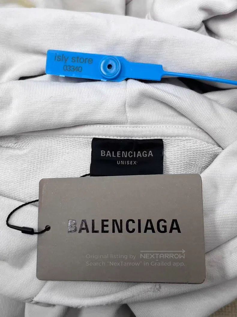 Balenciaga Balenciaga Ripped Letter Printed Hooded Sweatshirt Size US M / EU 48-50 / 2 - 5 Thumbnail