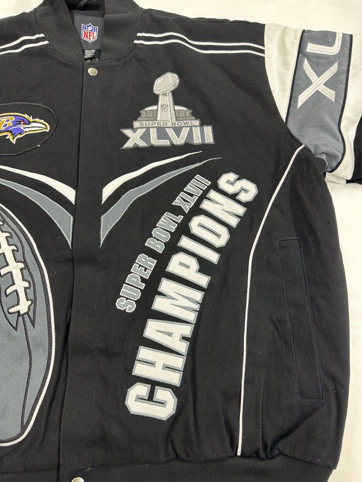NFL Baltimore Ravens XLVII Champions NFL Jacket XXL 29x30.5 Size US XXL / EU 58 / 5 - 6 Thumbnail