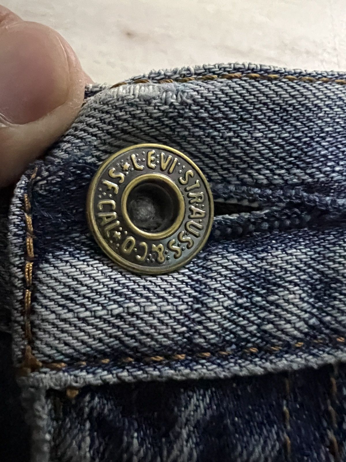 Levi's × Levi's Vintage Clothing 💥Baggy💥Vintage Levis 504 Light Wash Distress Jean Size US 27 - 10 Thumbnail