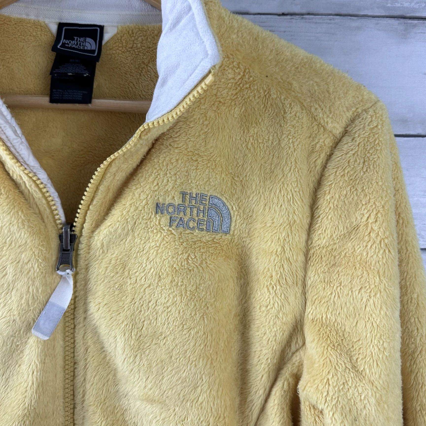 The North Face VINTAGE The North Face Fleece Osito Jacket Women Yellow Medium Full Zip Size M / US 6-8 / IT 42-44 - 5 Thumbnail