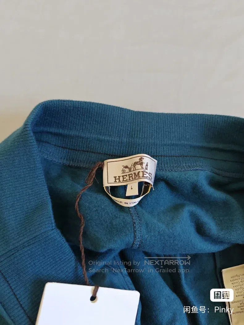 Hermes Hermes size L Men's Casual Sport Cashmere Pants, 94% Sea Is Size US 30 / EU 46 - 3 Thumbnail