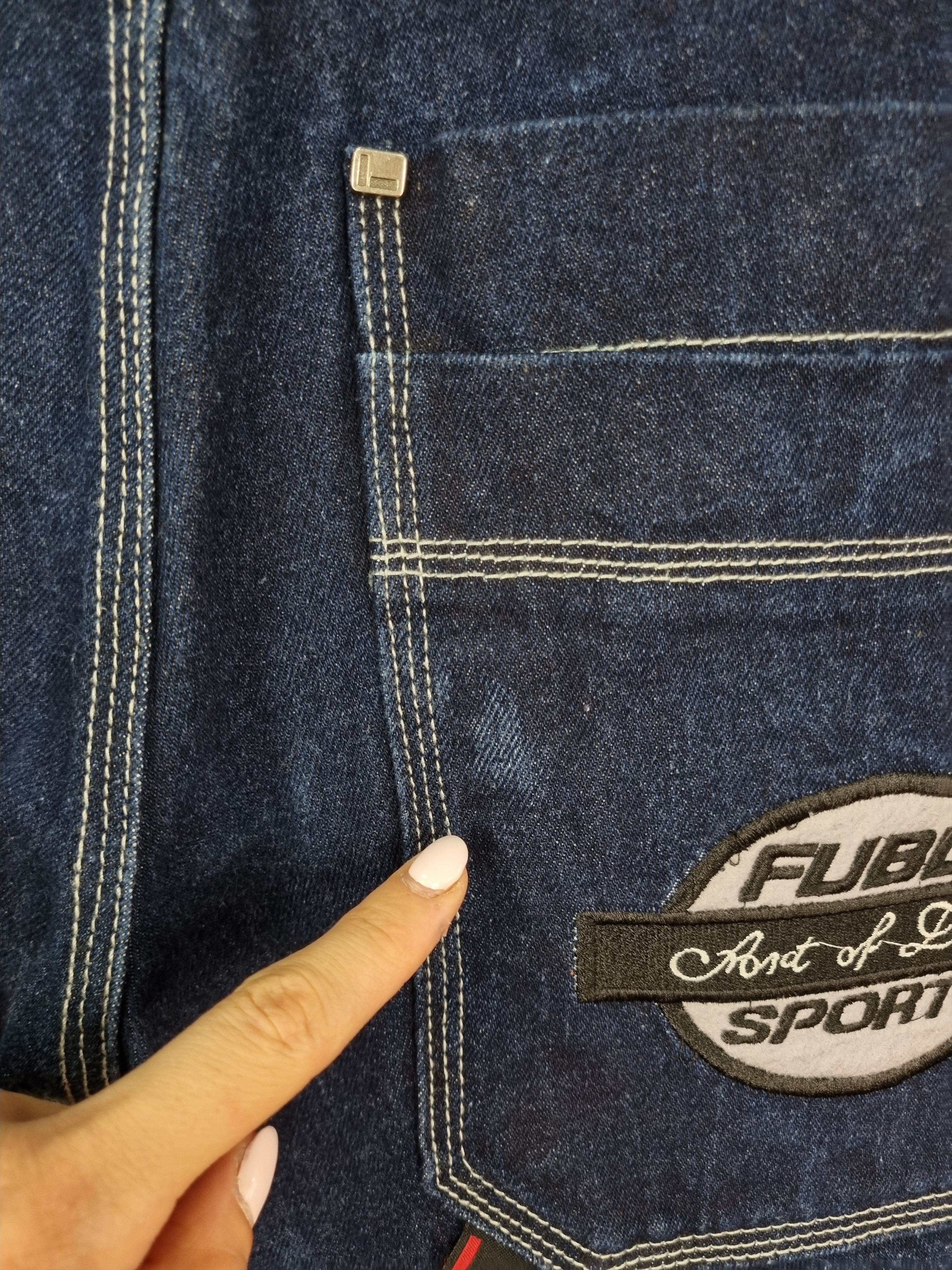 Fubu Fubu Raw Denim Carpenter Rap Hiphop Shorts Size US 34 / EU 50 - 11 Thumbnail