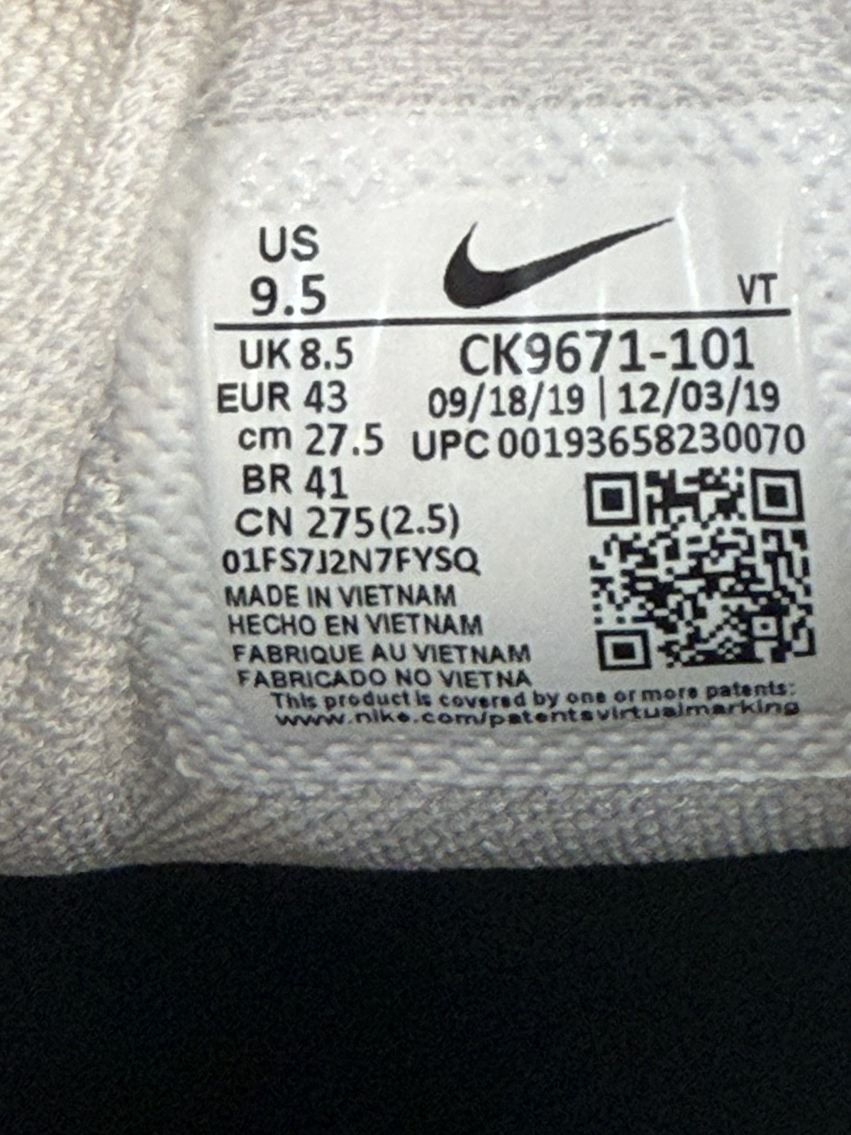 Nike Nike Air VaporMax 360 White Metallic Gold Size 9.5 Size US 9.5 / EU 42-43 - 8 Thumbnail