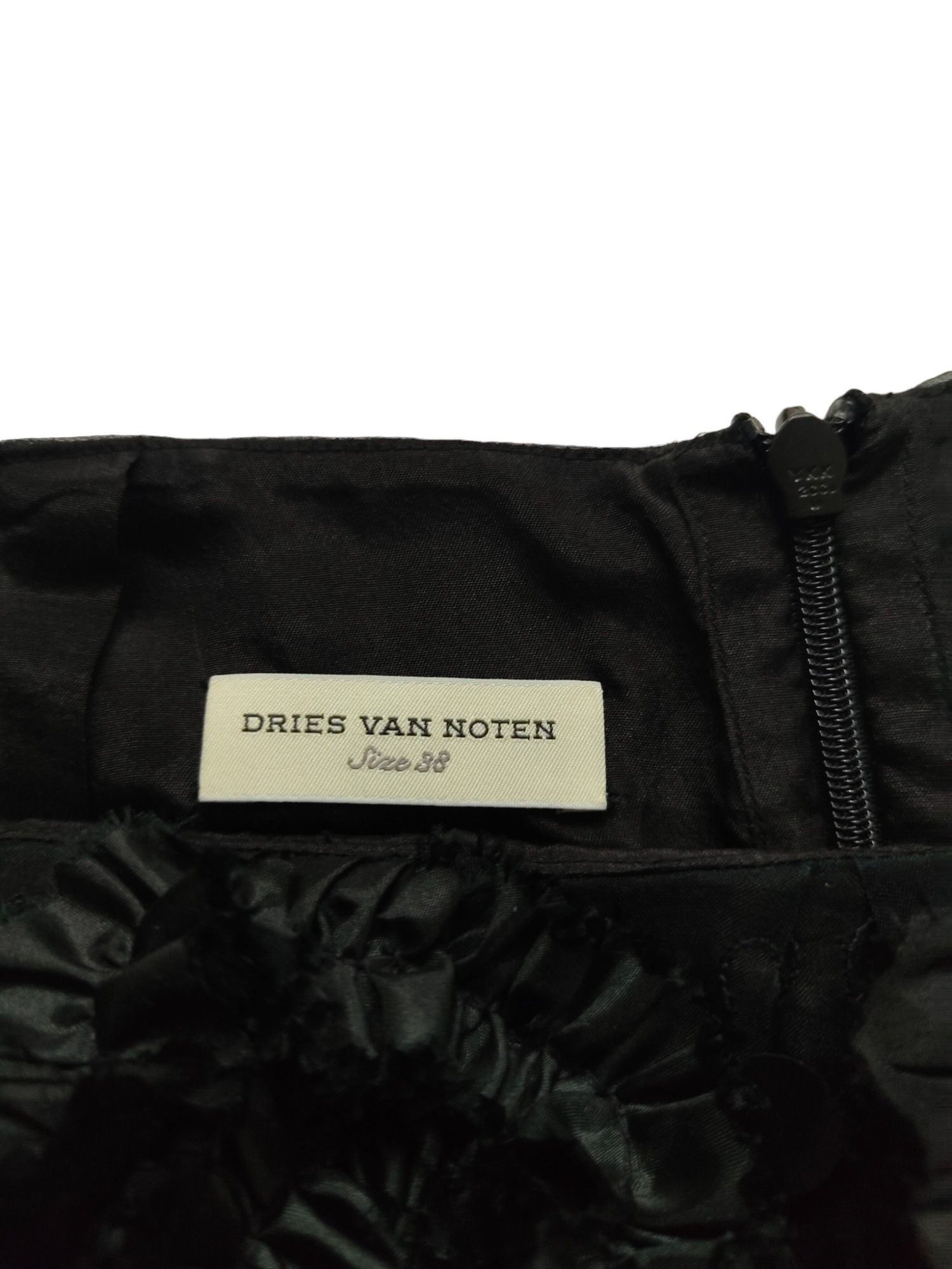 Dries Van Noten Dries Van Noten Black Silk 3/4 Length Skirts Size 27" / US 4 / IT 40 - 3 Thumbnail