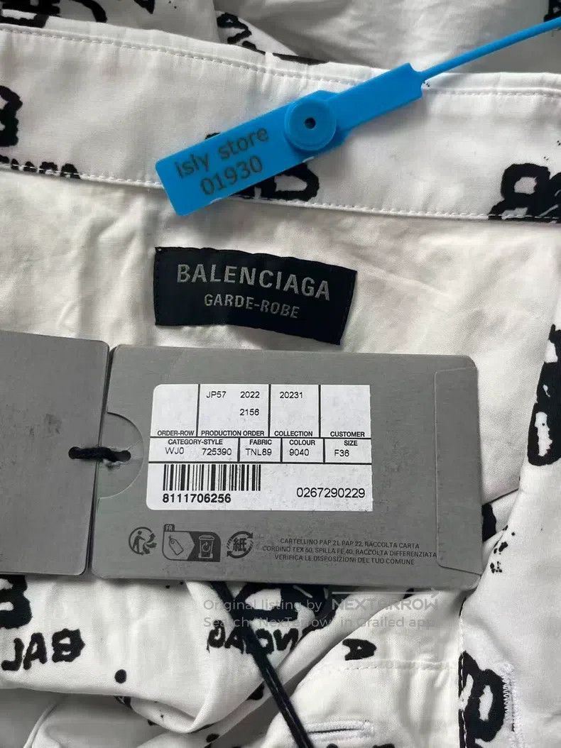 Balenciaga Balenciaga Full Print Logo Printed Single Breasted Long Sl Size XS / US 0-2 / IT 36-38 - 3 Thumbnail