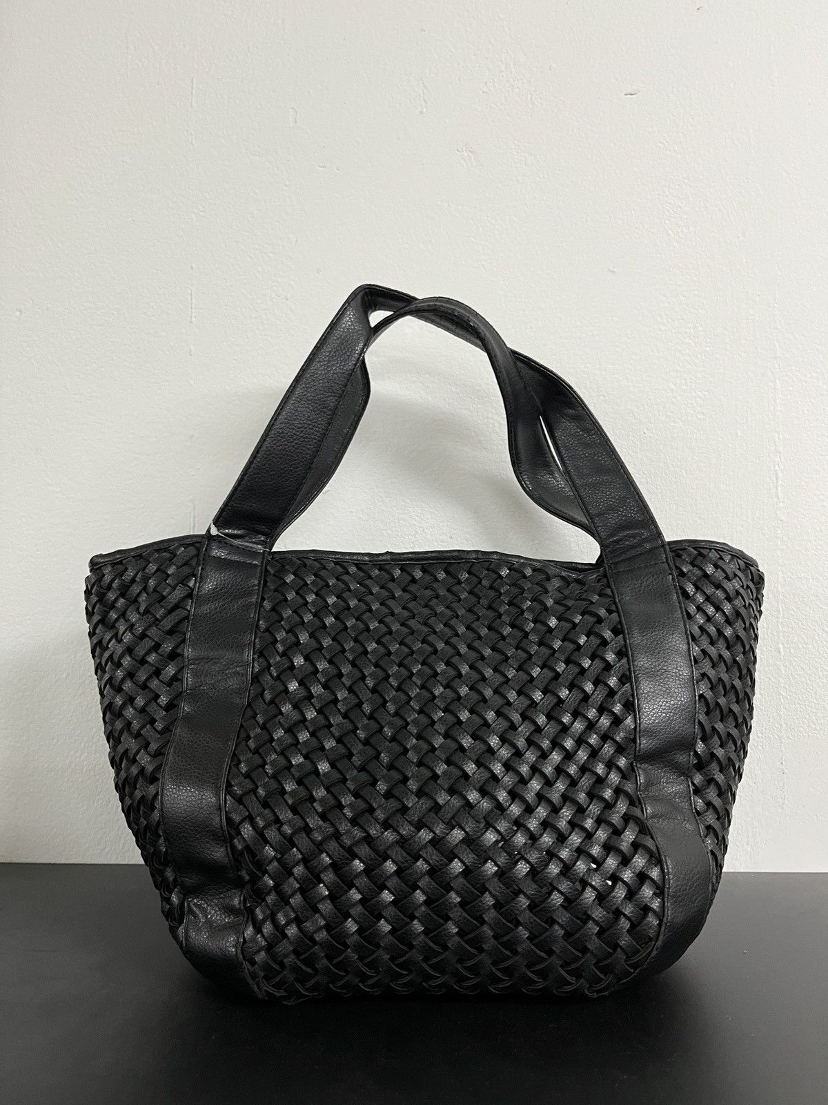 Yohji Yamamoto 2000s Yohji Yamamoto Y’saccs Interaciato Leather Woven Bag Size ONE SIZE - 3 Thumbnail