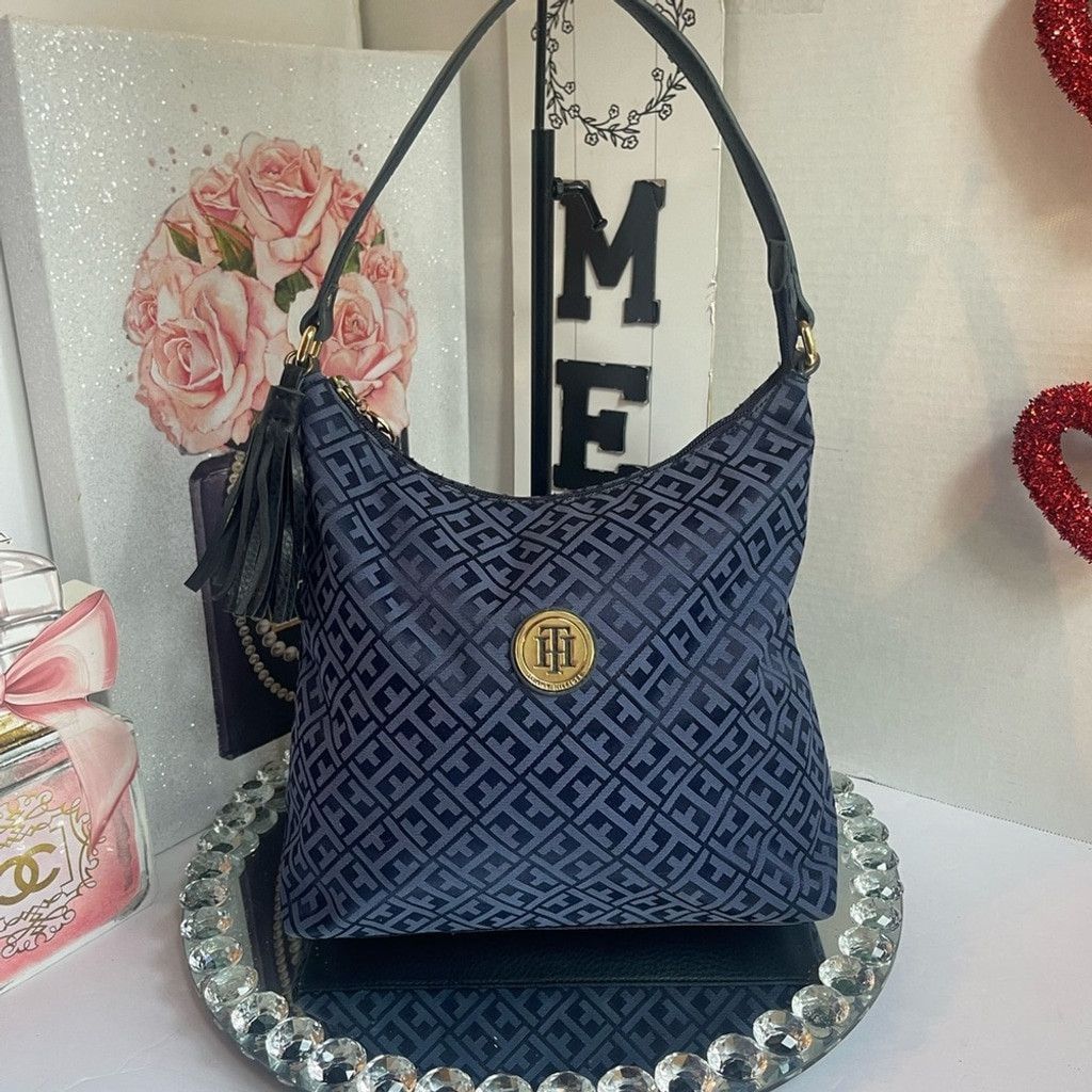 Tommy Hilfiger Tommy Hilfiger Blue Hand Bag Size ONE SIZE - 1 Thumbnail