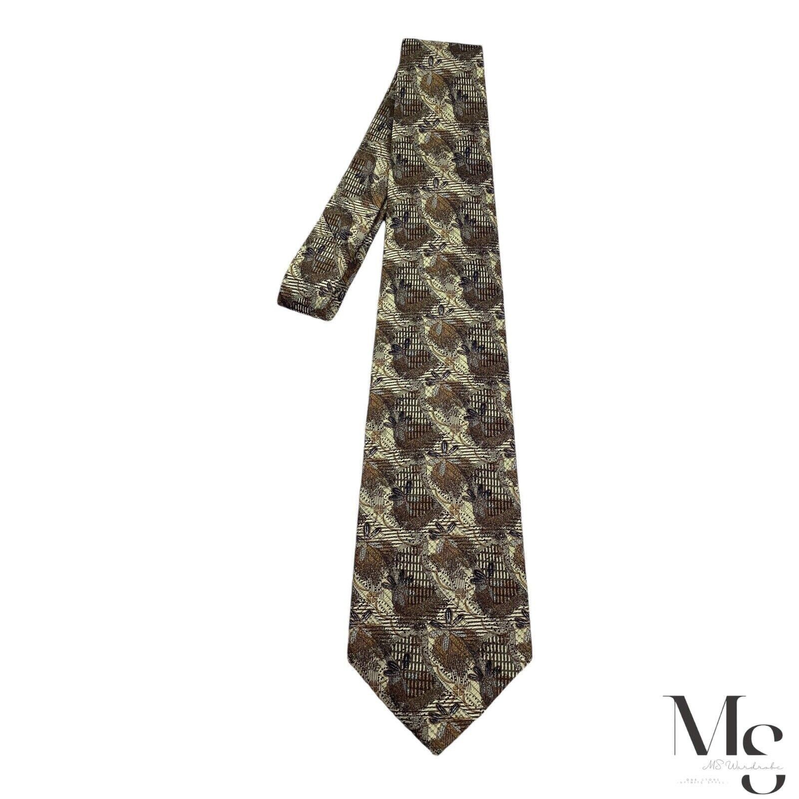 Robert Talbott ROBERT TALBOT Beige Floral Silk Tie Made In USA W: 4" EX CON Size ONE SIZE - 5 Thumbnail