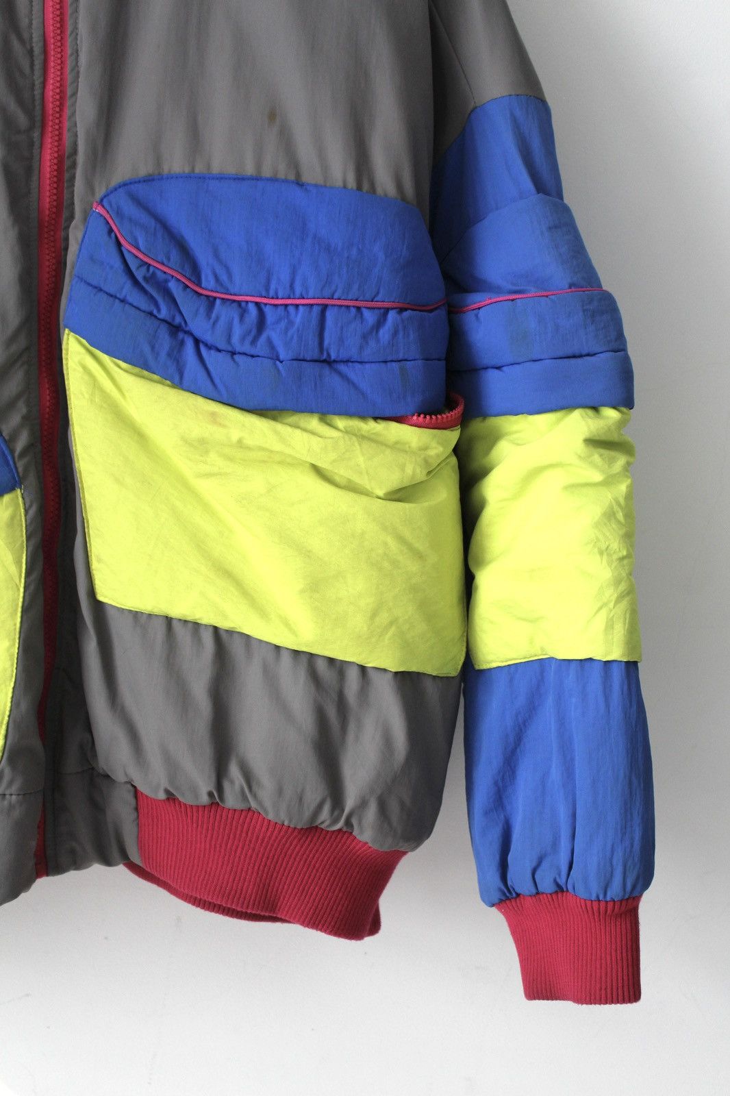 Japanese Brand 2000S JAPANESE MADE 4 BIG NEON POCKET BOMBER JACKET Size US XL / EU 56 / 4 - 5 Thumbnail