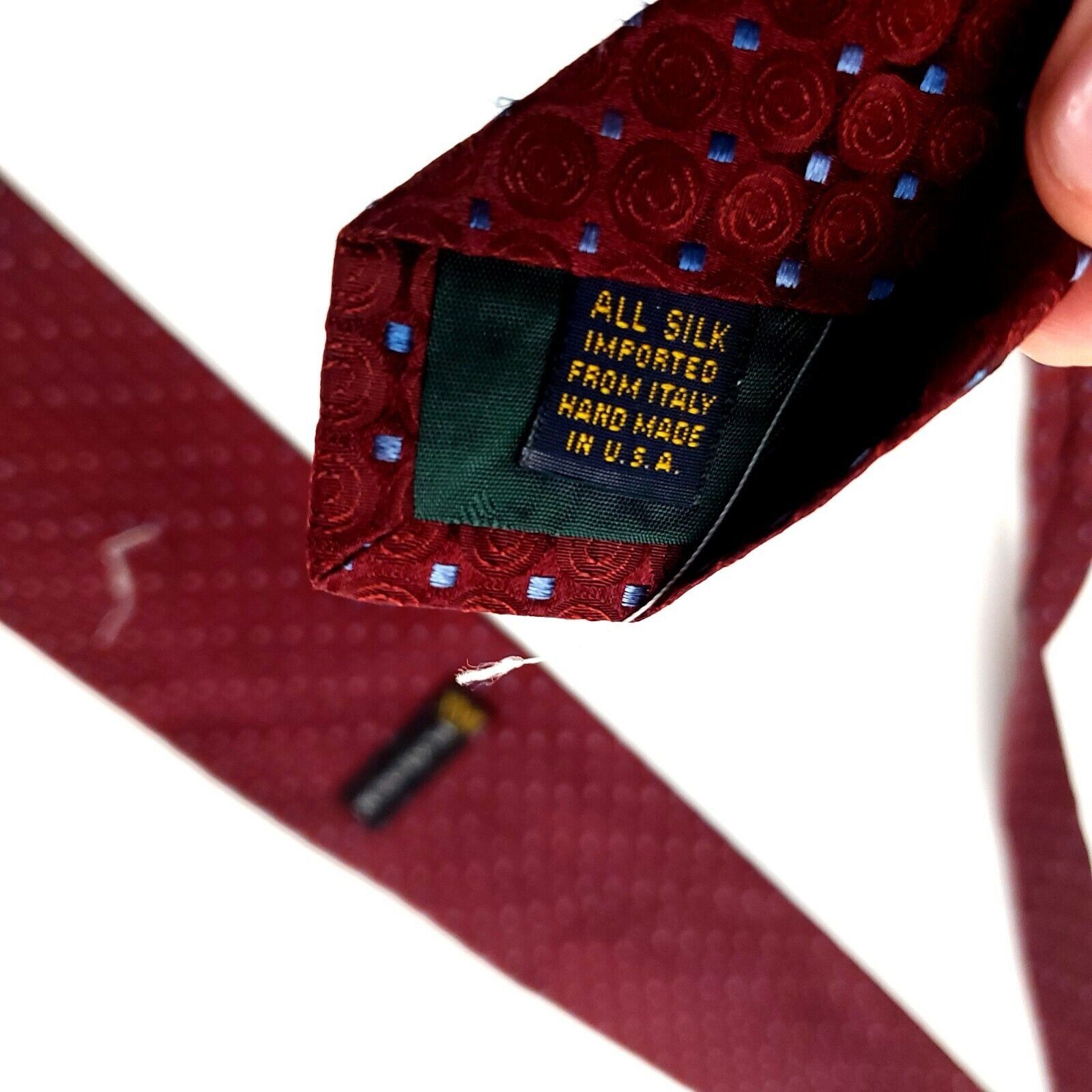 XMI Platinum XMI Platinum Silk Tie Woven Red Geometric Wide Size ONE SIZE - 5 Thumbnail