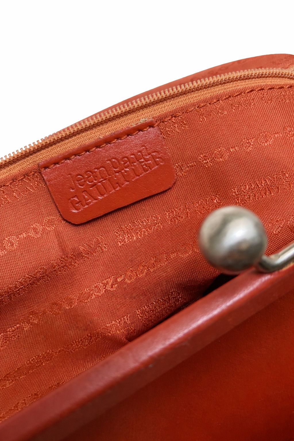 Jean Paul Gaultier Jean Paul Gaultier Red Leather Lock Bag Shoulder Handbag Size ONE SIZE - 7 Thumbnail