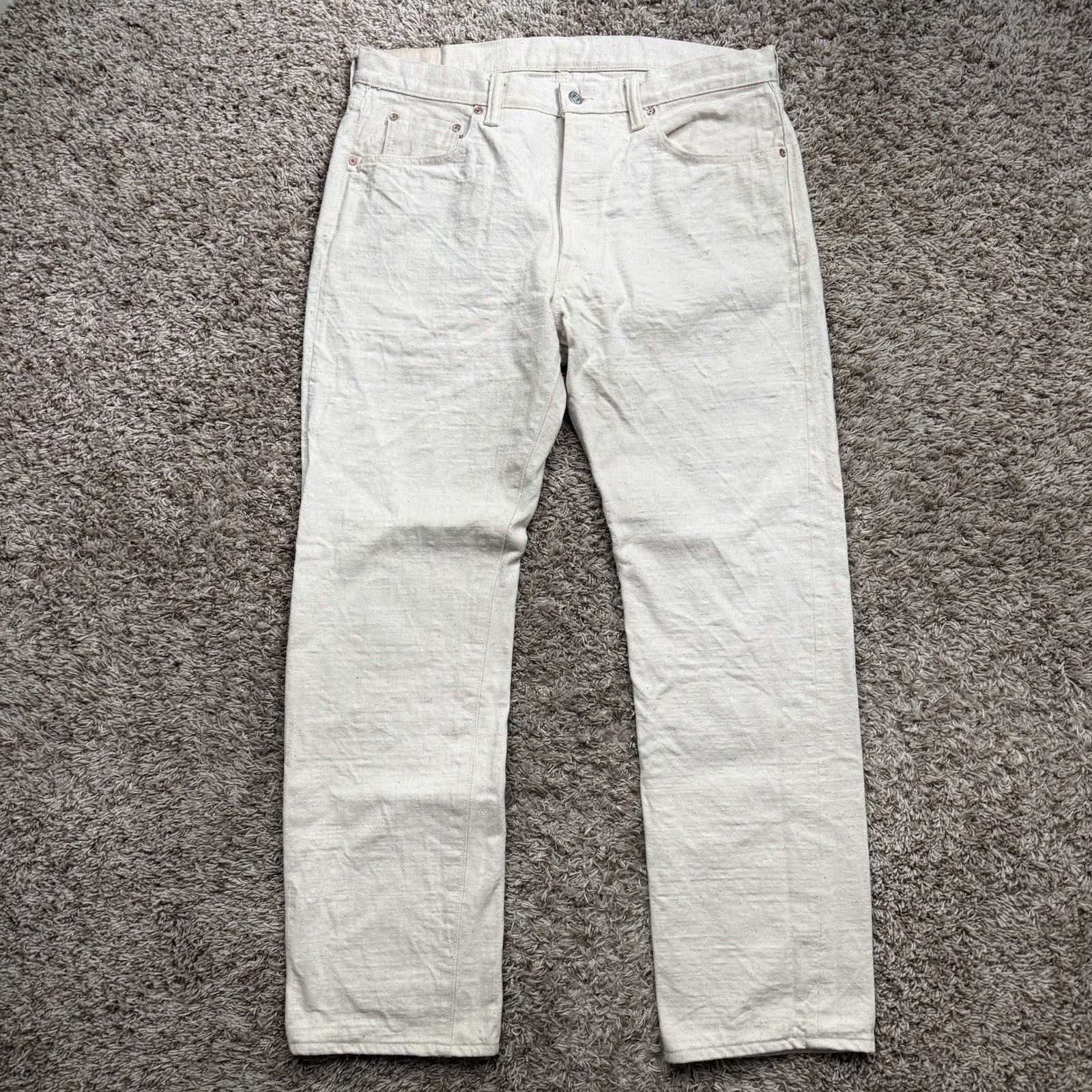 Samurai Jeans Samurai Cotton 18oz Ecru Selvedge Denim Jeans S710SC-KI Size US 34 / EU 50 - 1 Thumbnail