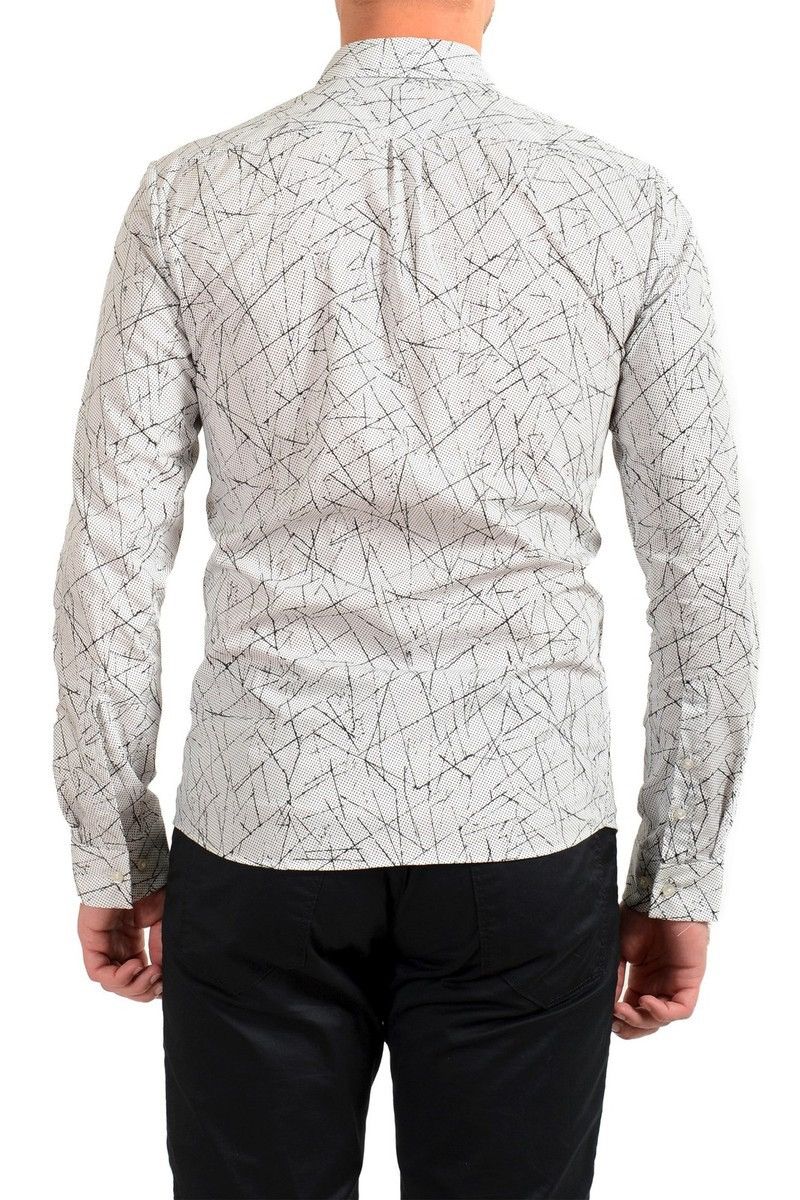 Hugo Boss 🇮🇹 Hugo Boss Extra Slim Fit Luxury Button Shirt Abstract Art Size US M / EU 48-50 / 2 - 4 Thumbnail