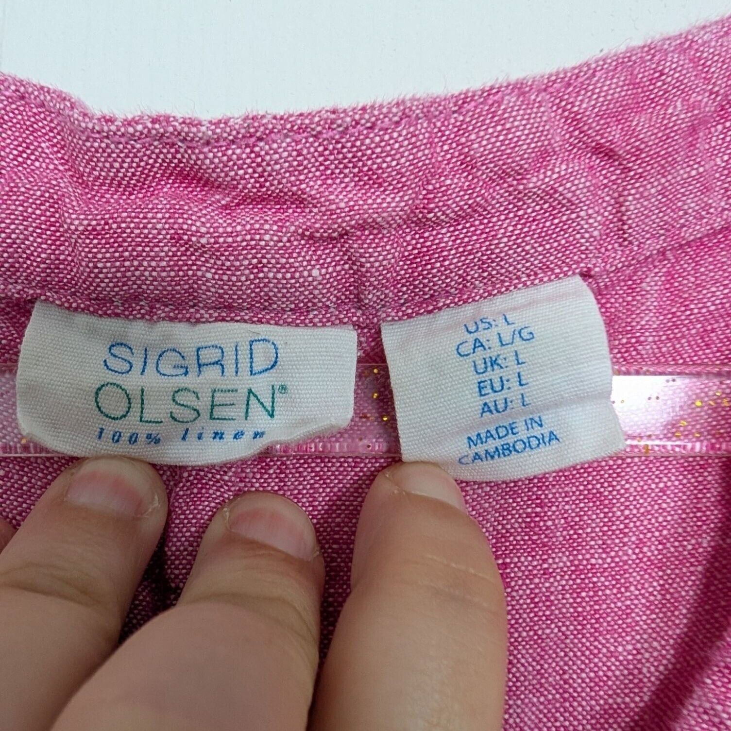 Designer Sigrid Olsen Linen Dress Womens Size Large Pink Sleeveless Size L / US 10 / IT 46 - 4 Thumbnail