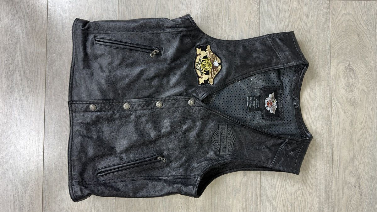 Harley Davidson Harley Davidson Vintage Leather Vest Size US M / EU 48-50 / 2 - 7 Thumbnail
