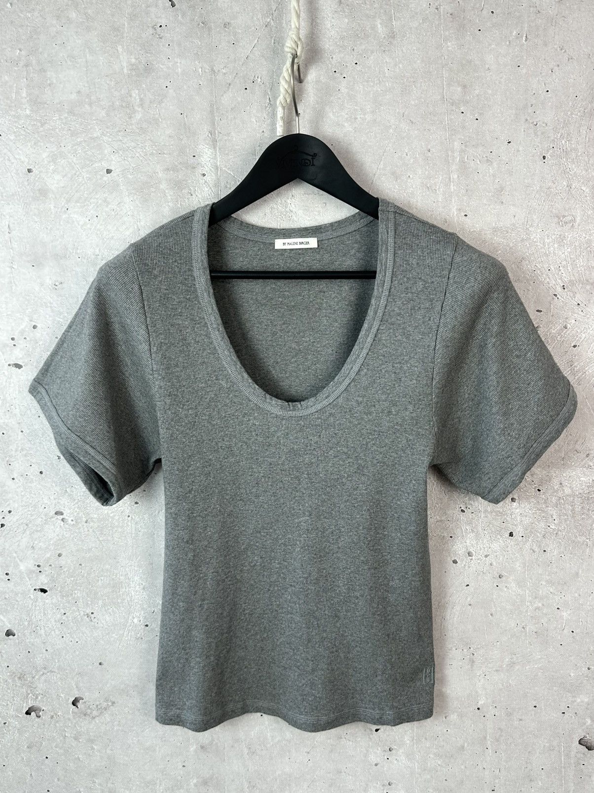 By Malene Birger By Malene Birger Lunai Grey Short Sleeve Cotton T-shirt Size L / US 10 / IT 46 - 1 Thumbnail