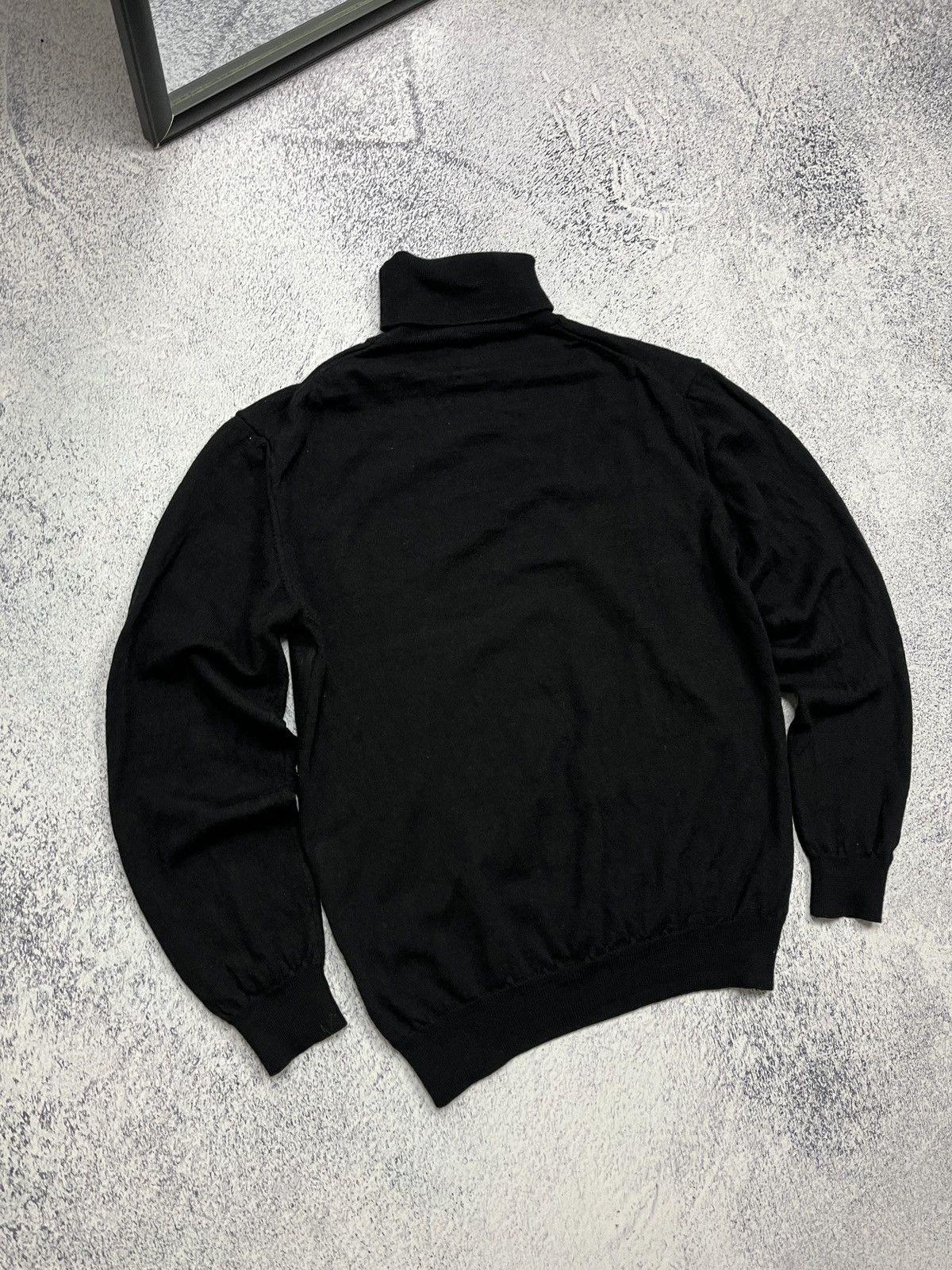 Boggi × Vintage Boggi Milano Turtleneck Wool Black Sweater Luxury Men’s L Size US L / EU 52-54 / 3 - 11 Thumbnail