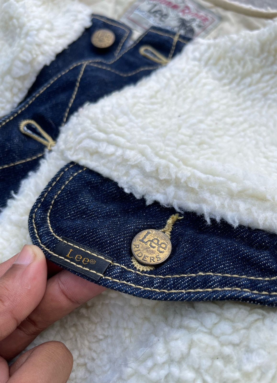 Issey Miyake × Lee 🔥Vintage Lee Storm Rider Sherpa x Denim Jacket Size M / US 6-8 / IT 42-44 - 9 Thumbnail
