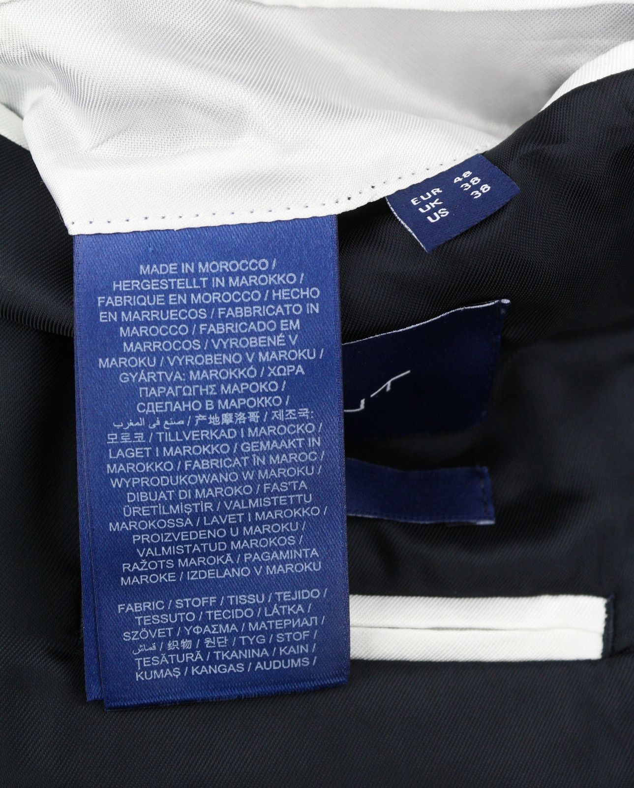 Gant CLUB EU48 Evening Blue Slim Wool Blend Blazer 87328 Size 38R - 10 Thumbnail