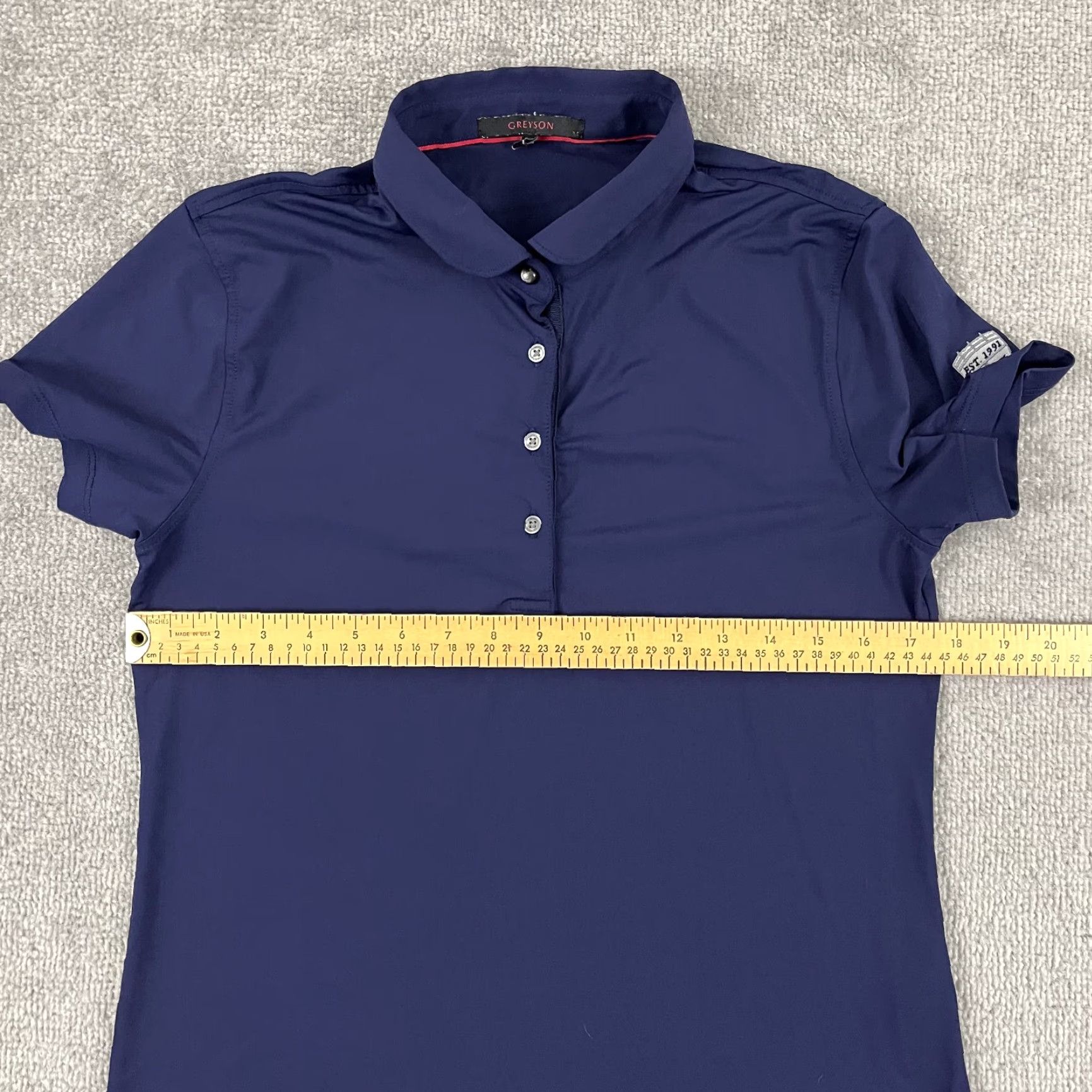 Vintage VINTAGE Greyson Polo Shirt Women Medium Blue Performance Golf Casual Breathable 1991 Logo Mens Size M / US 6-8 / IT 42-44 - 6 Thumbnail