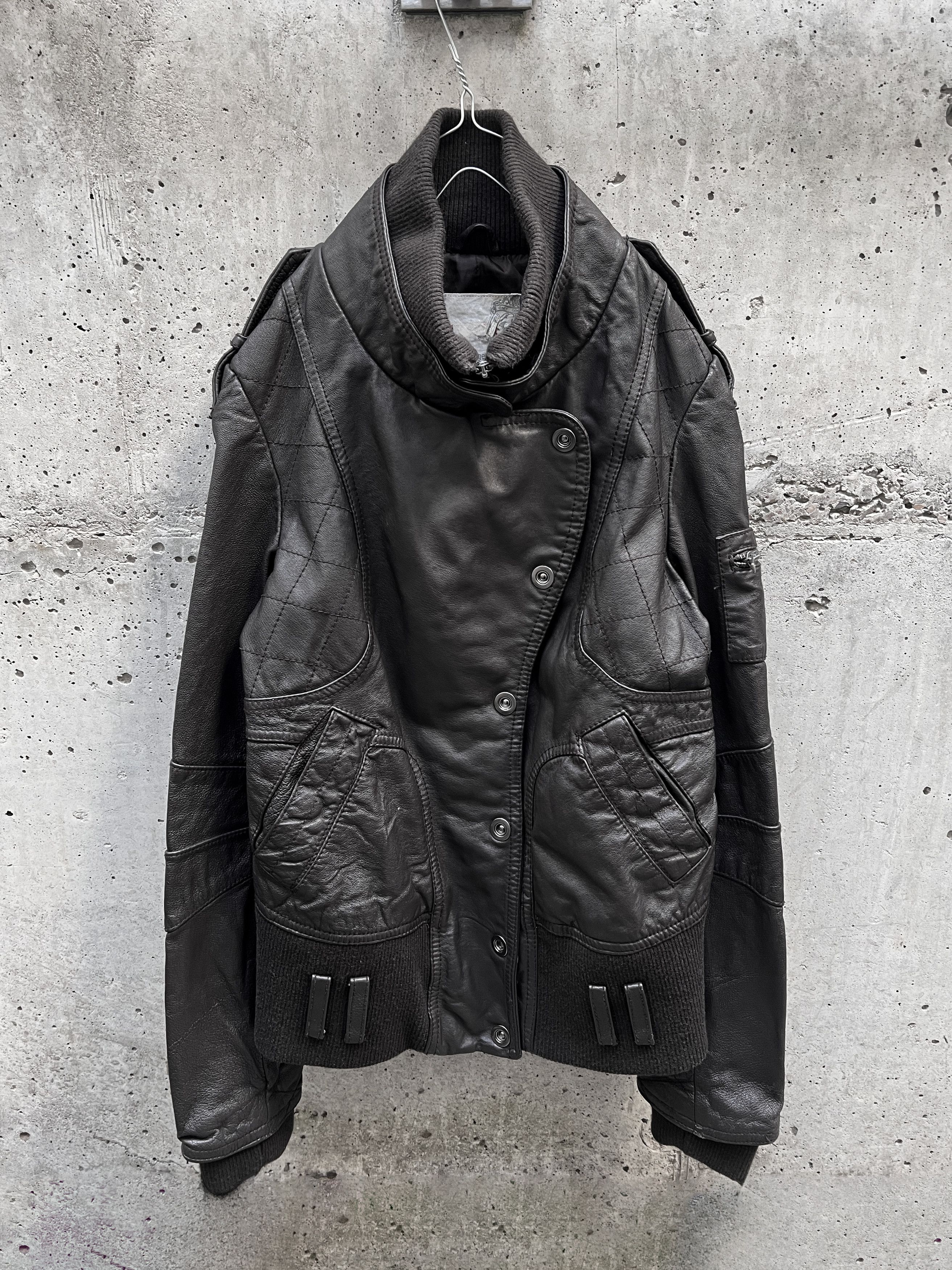 Other Dark Brown Leather Utility Jacket Size L / US 10 / IT 46 - 1 Thumbnail
