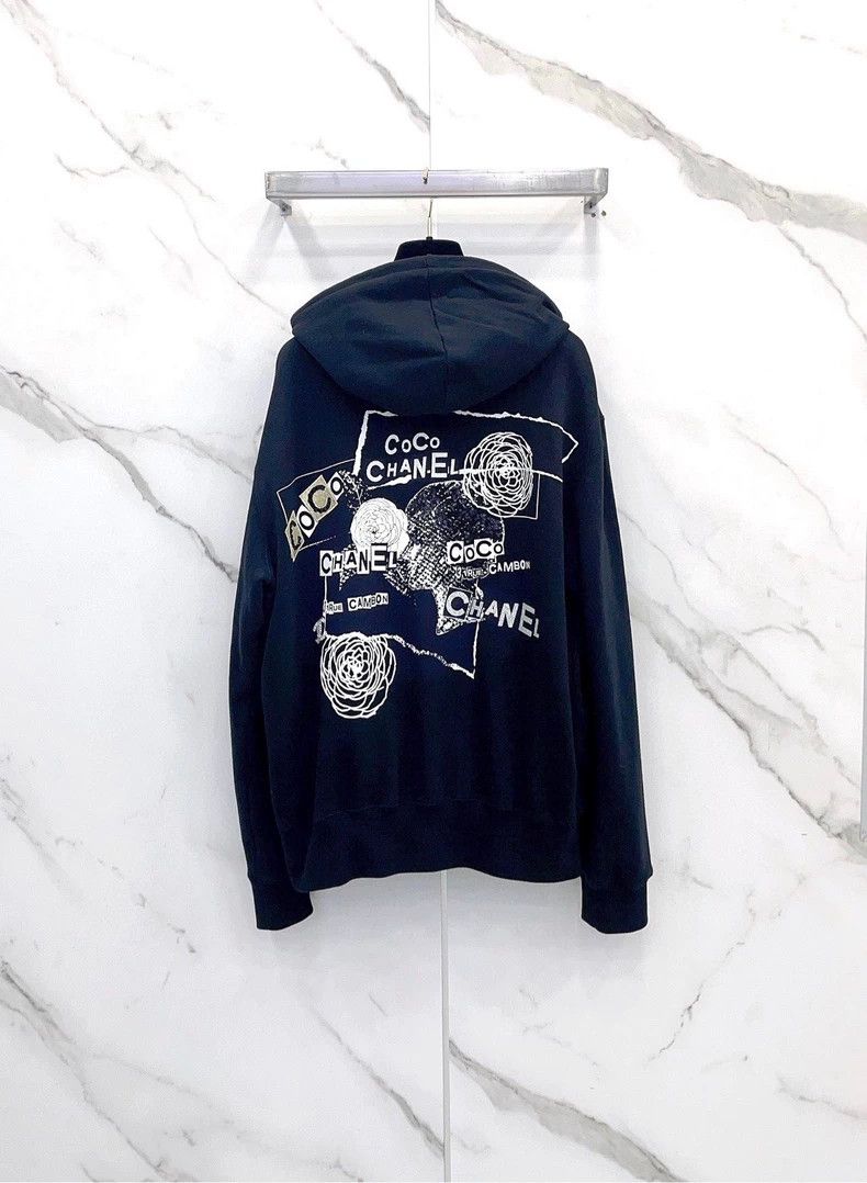 Chanel Chanel 2020 PreSS Spring and Summer Black Hooded Zipper Jac Size L / US 10 / IT 46 - 2 Thumbnail