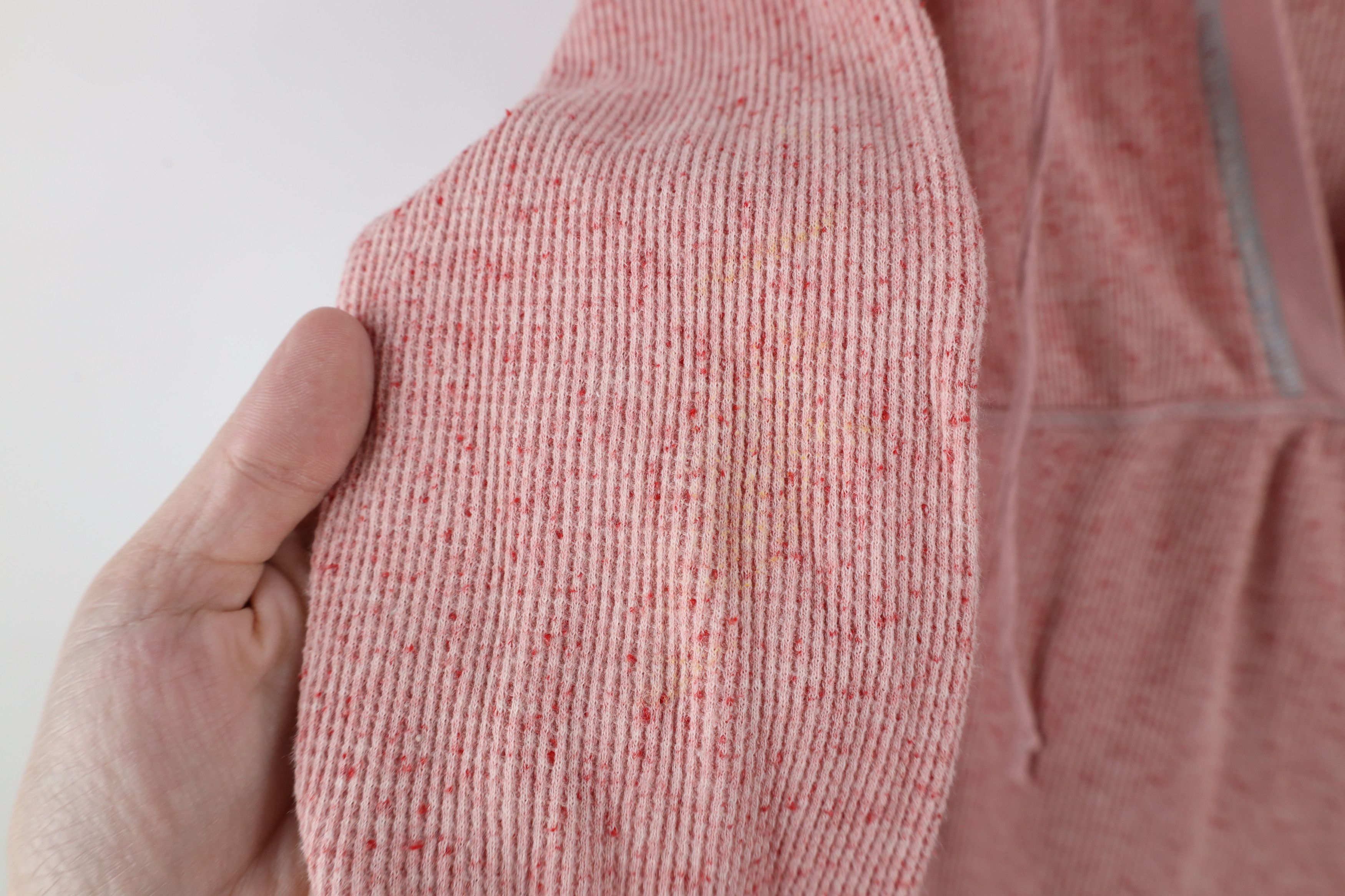 Free People × Vintage Free People Bella Thermal Waffle Knit Hoodie Pink Fleck Size M / US 6-8 / IT 42-44 - 5 Thumbnail