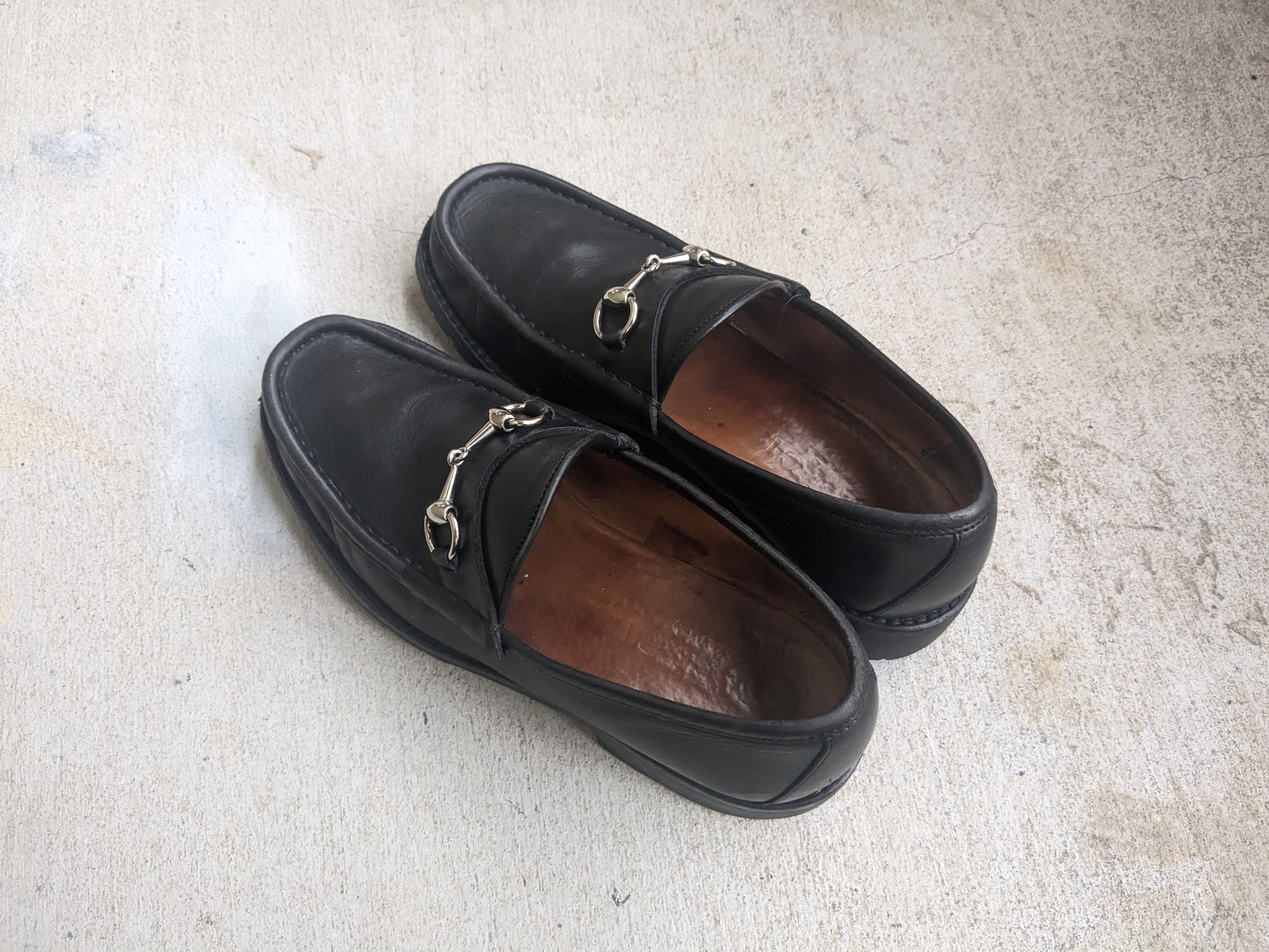 Gucci Gucci Horsebit Loafers Black 8 D Leather Rubber Snaffle Size US 8 / EU 41 - 11 Thumbnail