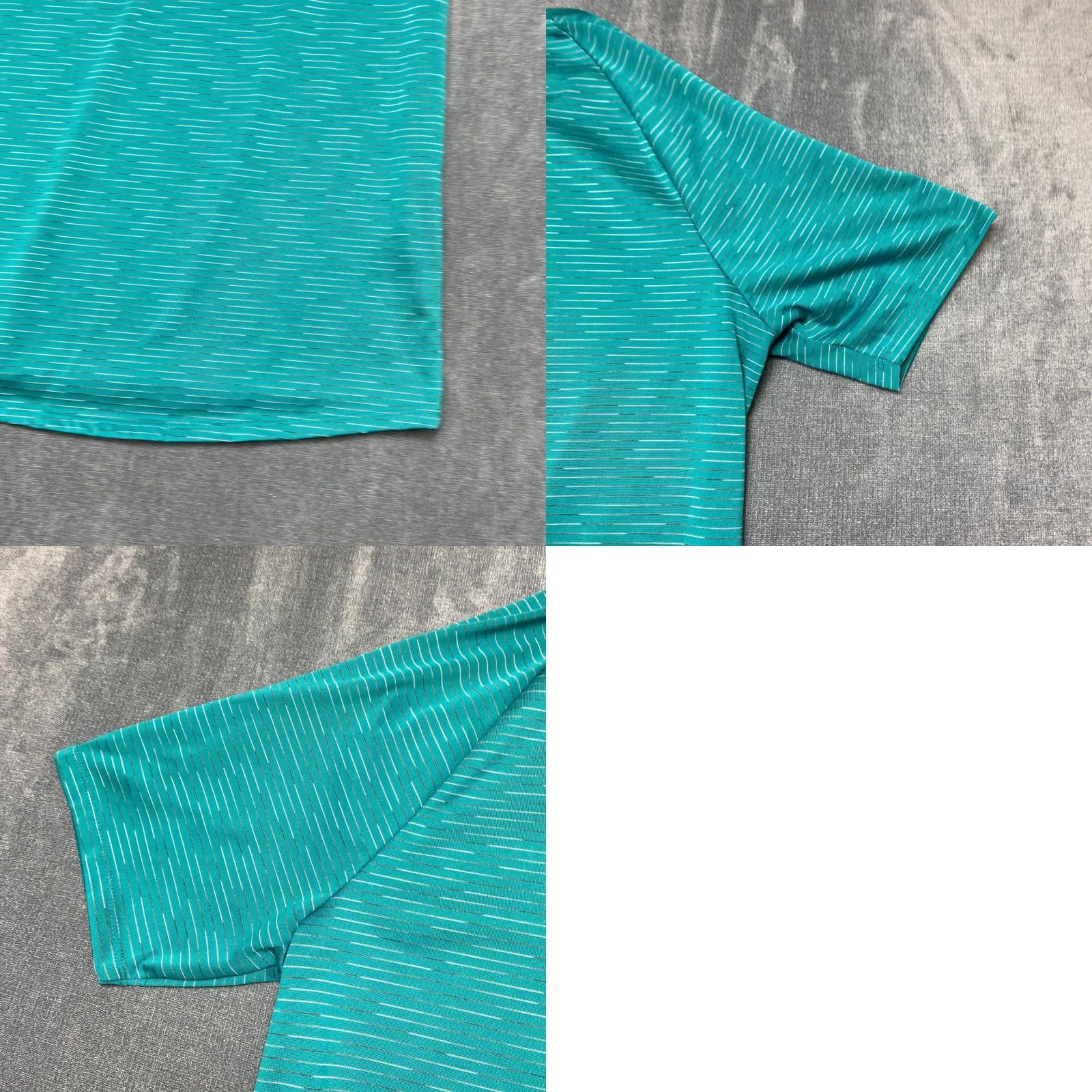 Under Armour VINTAGE Under Armour La Camiseta Tech T Shirt Mens Medium Teal Striped Raglan Sleeve Size US M / EU 48-50 / 2 - 9 Thumbnail