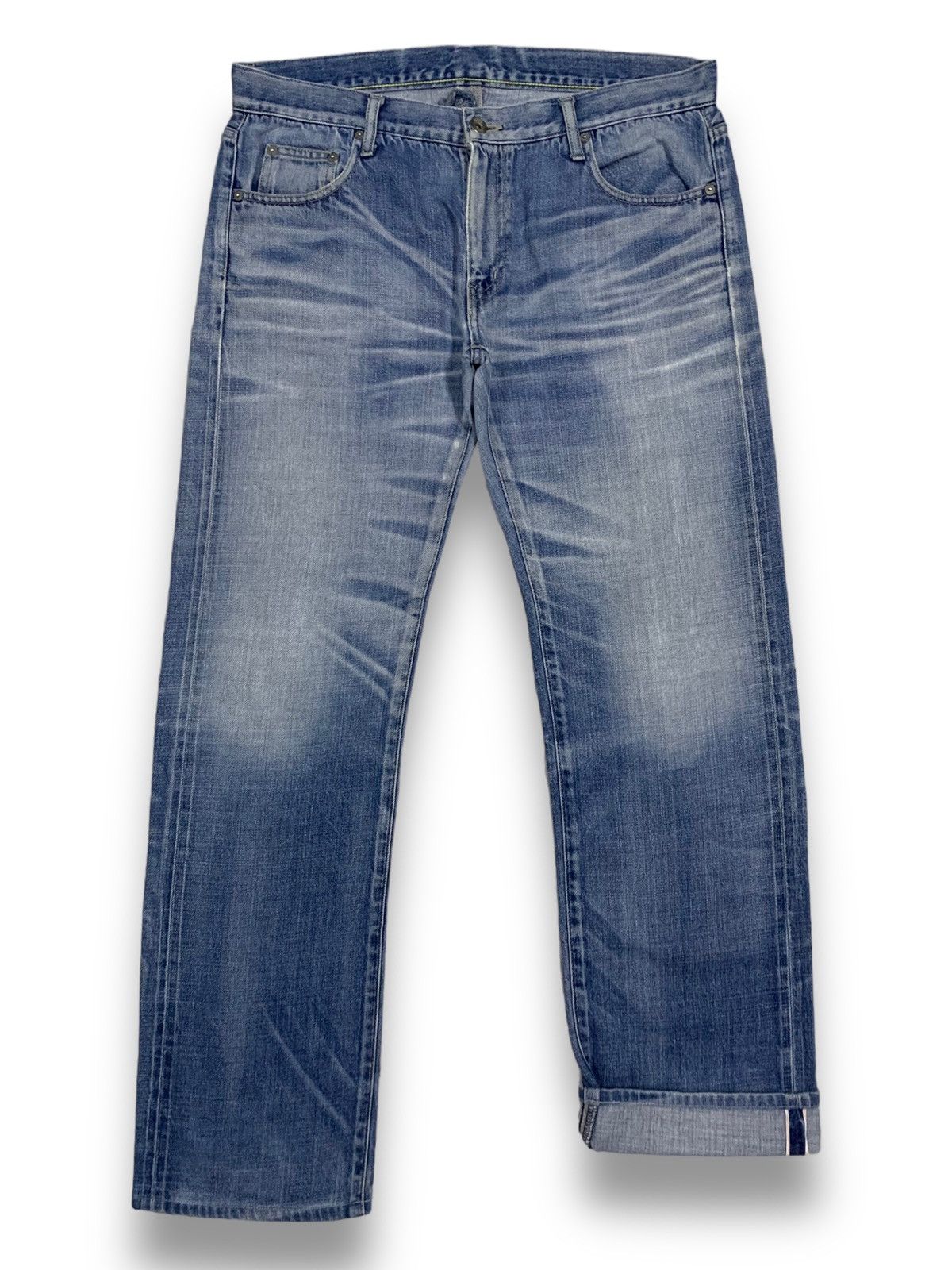Vintage Neighborhood Selvedge Whiskers Loose Straight Jeans