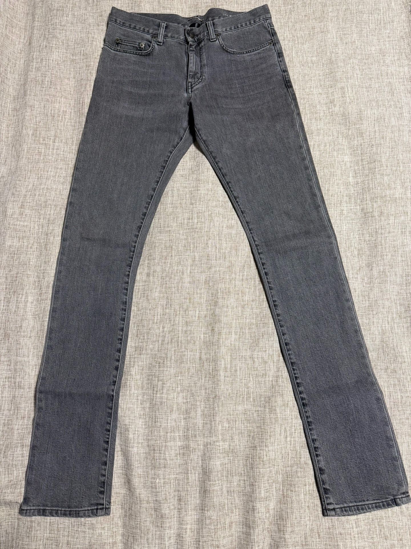 Saint Laurent Paris Saint Laurent Gray Vintage Wash Denim Pants Size US 30 / EU 46 - 1 Thumbnail