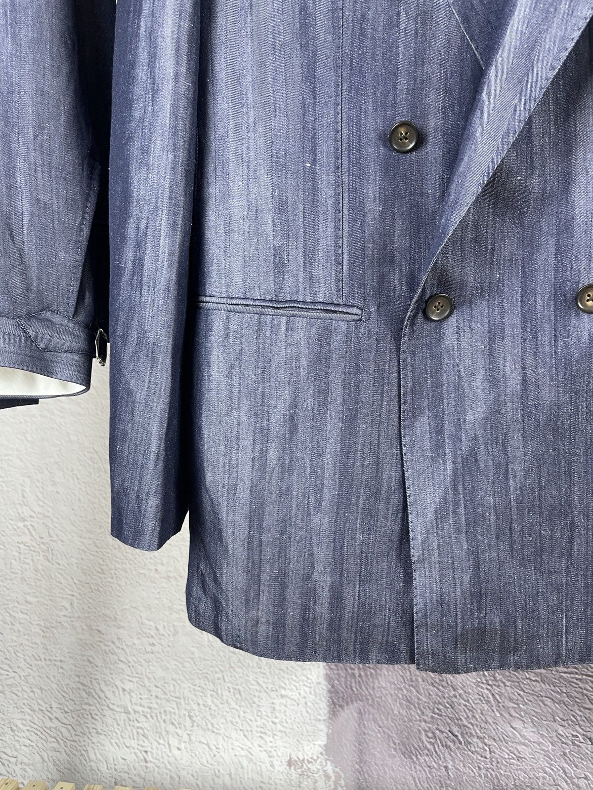Suitsupply SUITSUPPLY Havana Low Double Breasted Slim / SOHO SA Suit Size 46R - 6 Thumbnail