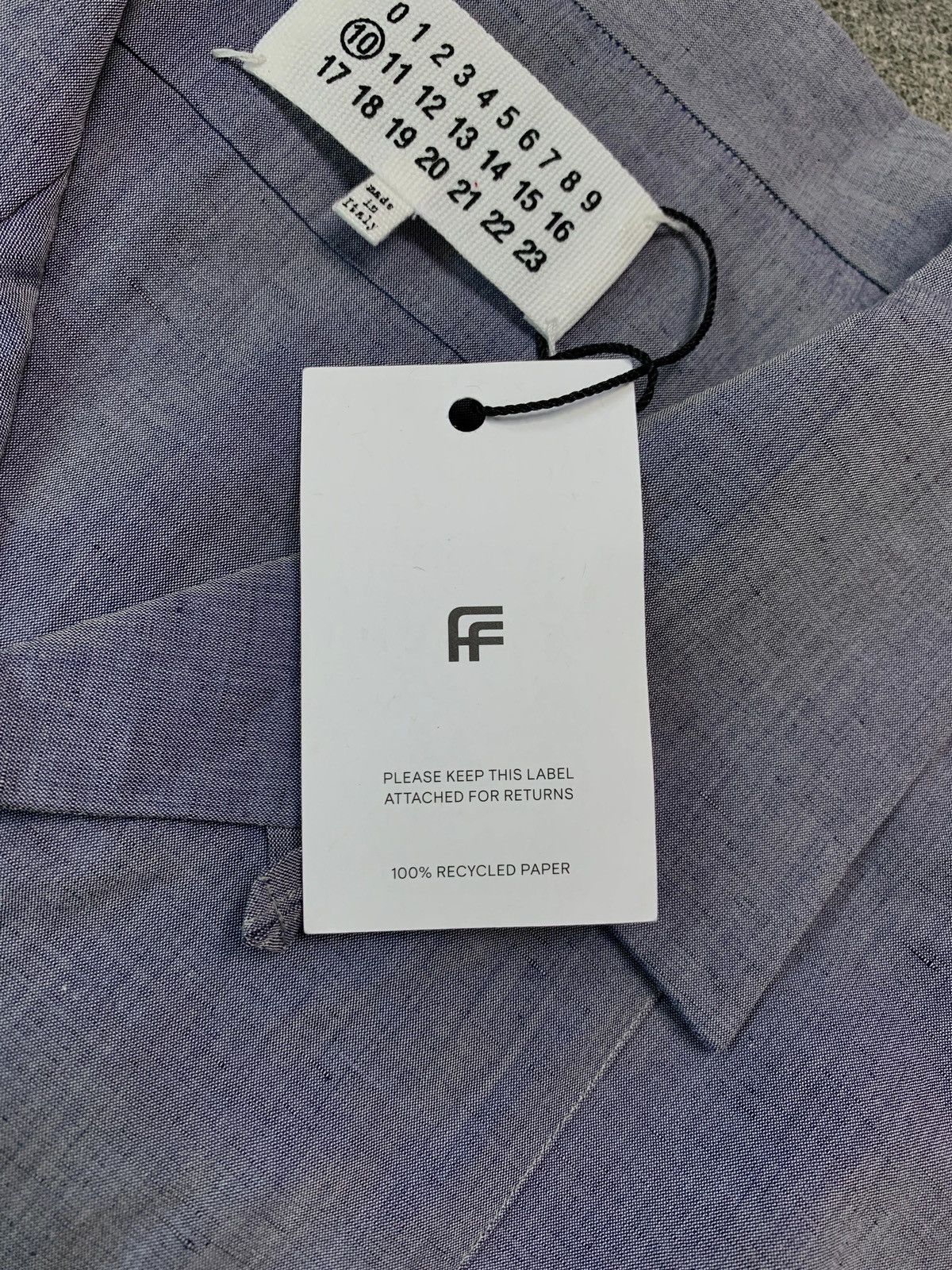 Maison Margiela FREE TAX! BNWT MM Embroidery Linen Blend Camp Collar Shirt Size US M / EU 48-50 / 2 - 7 Thumbnail