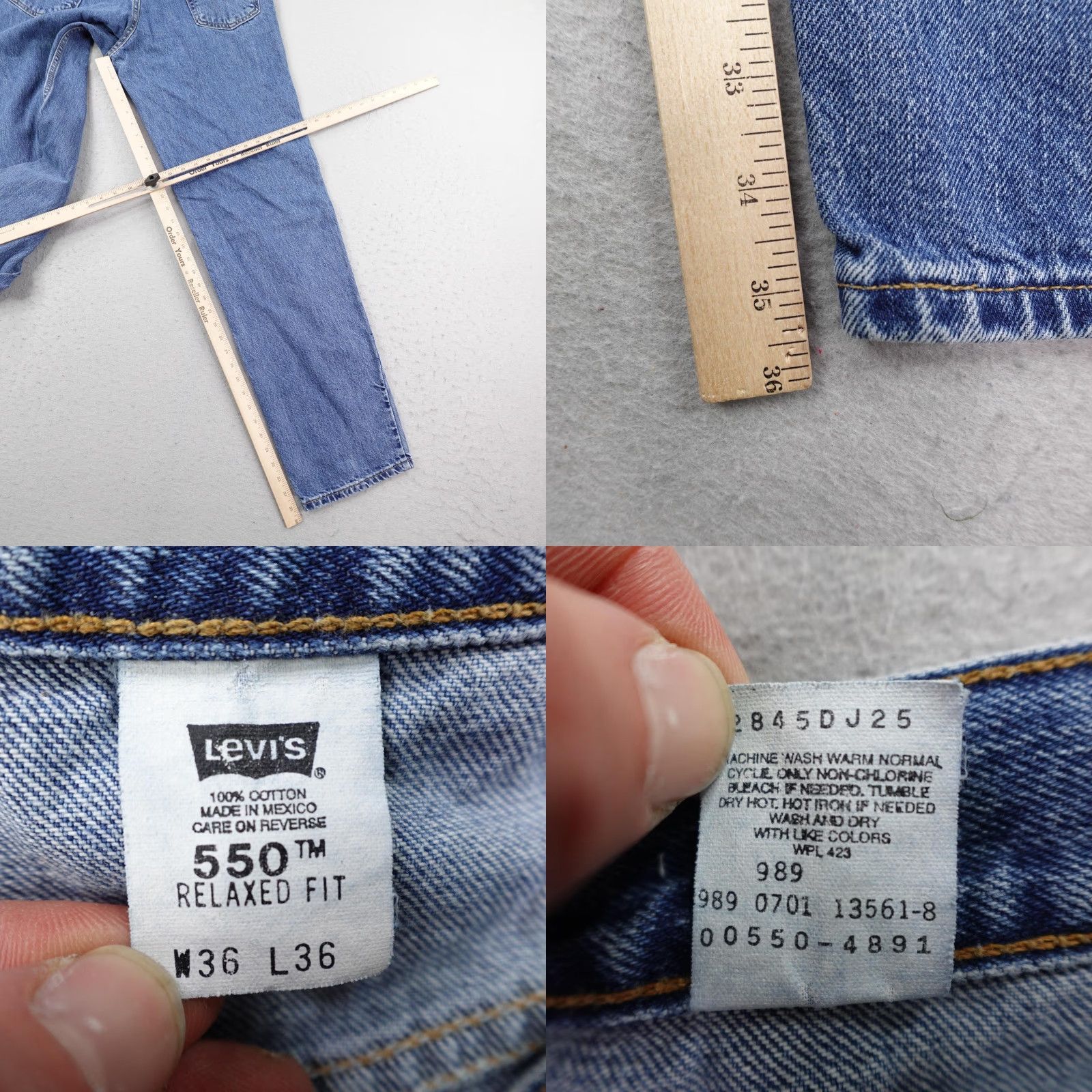 Levi's VINTAGE Levi's 550 Jeans Mens 36x36 Blue Denim Relaxed Tapered Leg 2001 Y2K (Note: ensure no extra spaces) Size US 36 / EU 52 - 9 Thumbnail