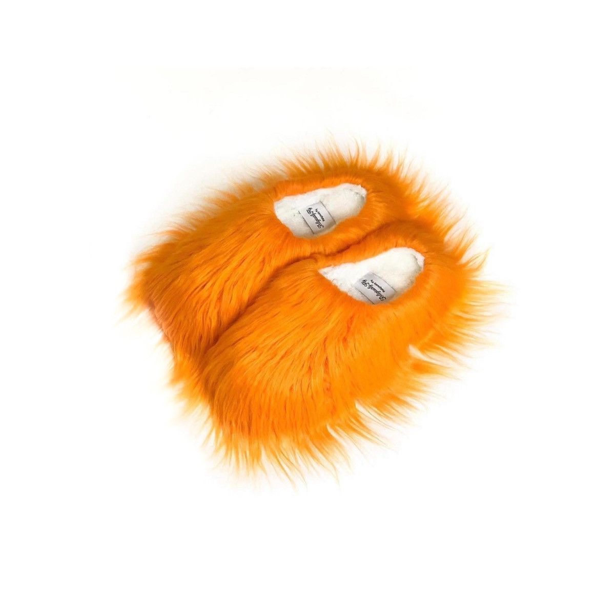Vintage ORANGE FUR SLIDES Size US 10 / EU 43 - 2 Thumbnail