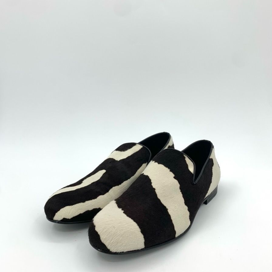 Jimmy Choo Jimmy Choo Zebra Print Suede Slip-On Shoes, Size 40 Size US 7 / EU 40 - 8 Thumbnail