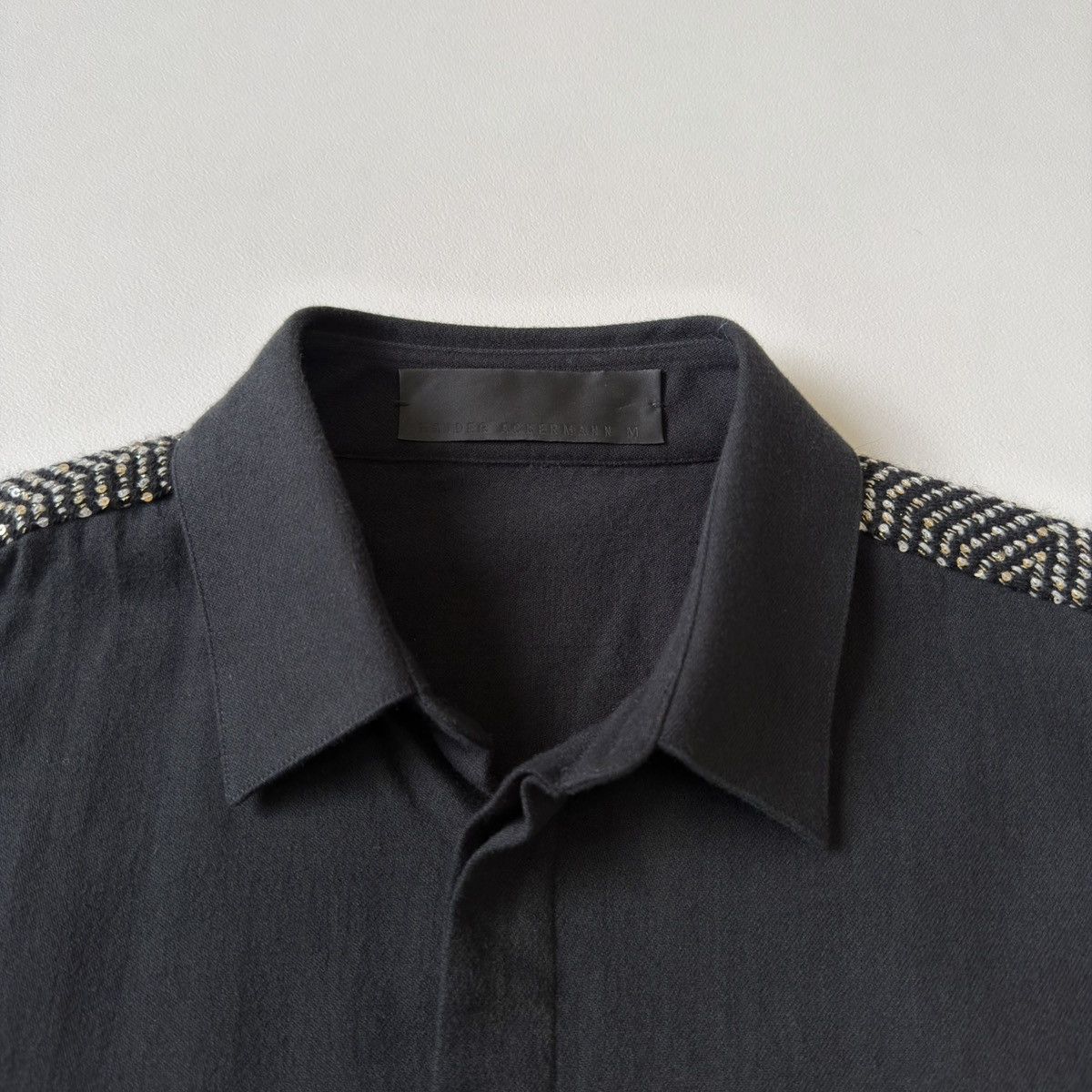 Haider Ackermann Glitter Sequin Back Panel Black Shirt Size US M / EU 48-50 / 2 - 6 Thumbnail