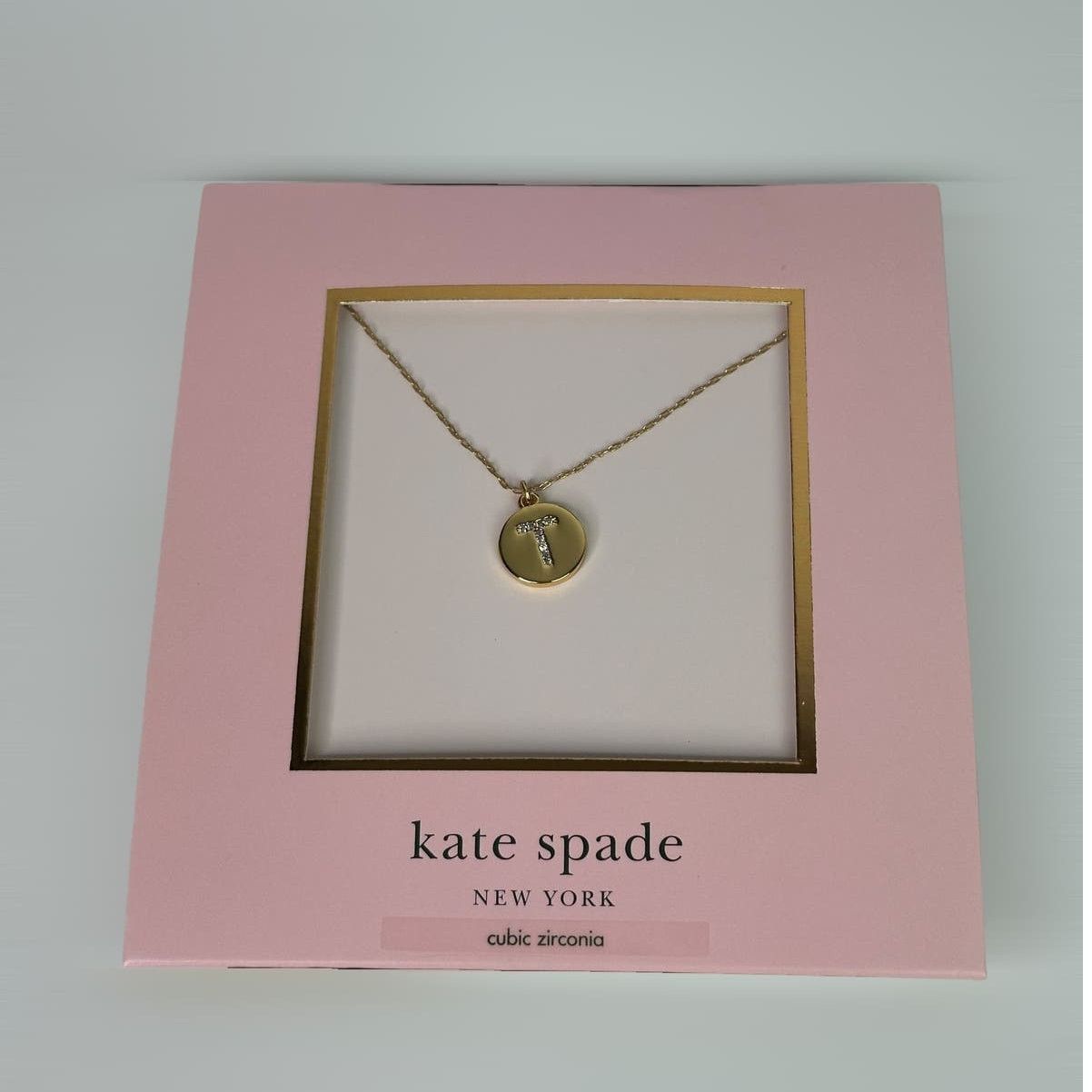 Kate Spade Kate Spade T Initial Pave Initial Mini Pendant Necklace Size ONE SIZE - 2 Thumbnail