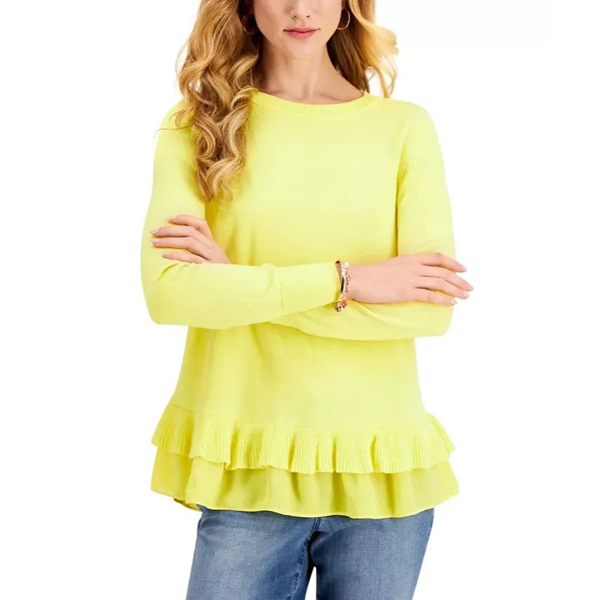 Style & Co Style & Co Chiffon-Hem Tunic Sweater, Infrared, Sz. 2XL Size XXL / US 16-18 / IT 52-54 - 2 Thumbnail