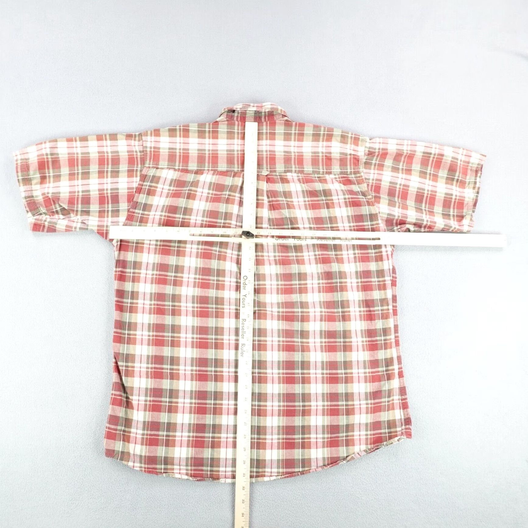 Vintage Woolrich Button-Up Shirt Mens XL Tall Red Beige Plaid Cotton Outdoor Work Size US XL / EU 56 / 4 - 5 Thumbnail
