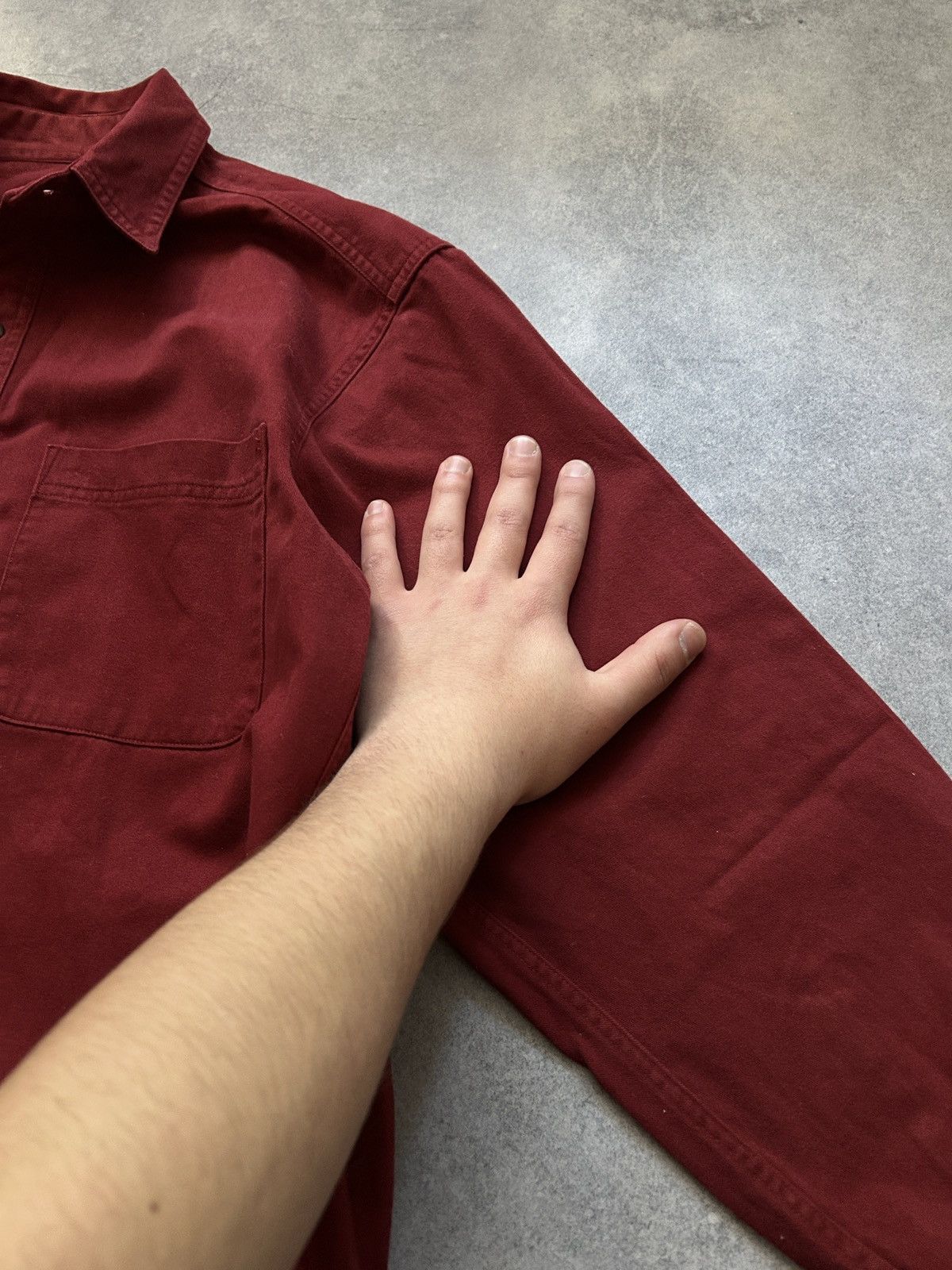 Gap × Vintage Vintage GAP Heavy Button’s-shirt mens burgundy Size US M / EU 48-50 / 2 - 4 Thumbnail
