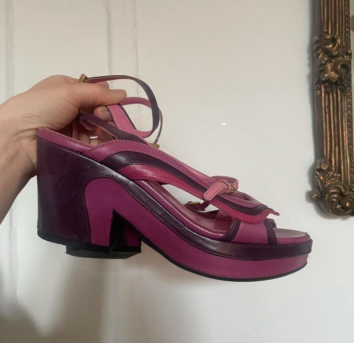 Prada Vintage wavy Prada wedges Size US 5.5 / IT 35.5 - 4 Thumbnail