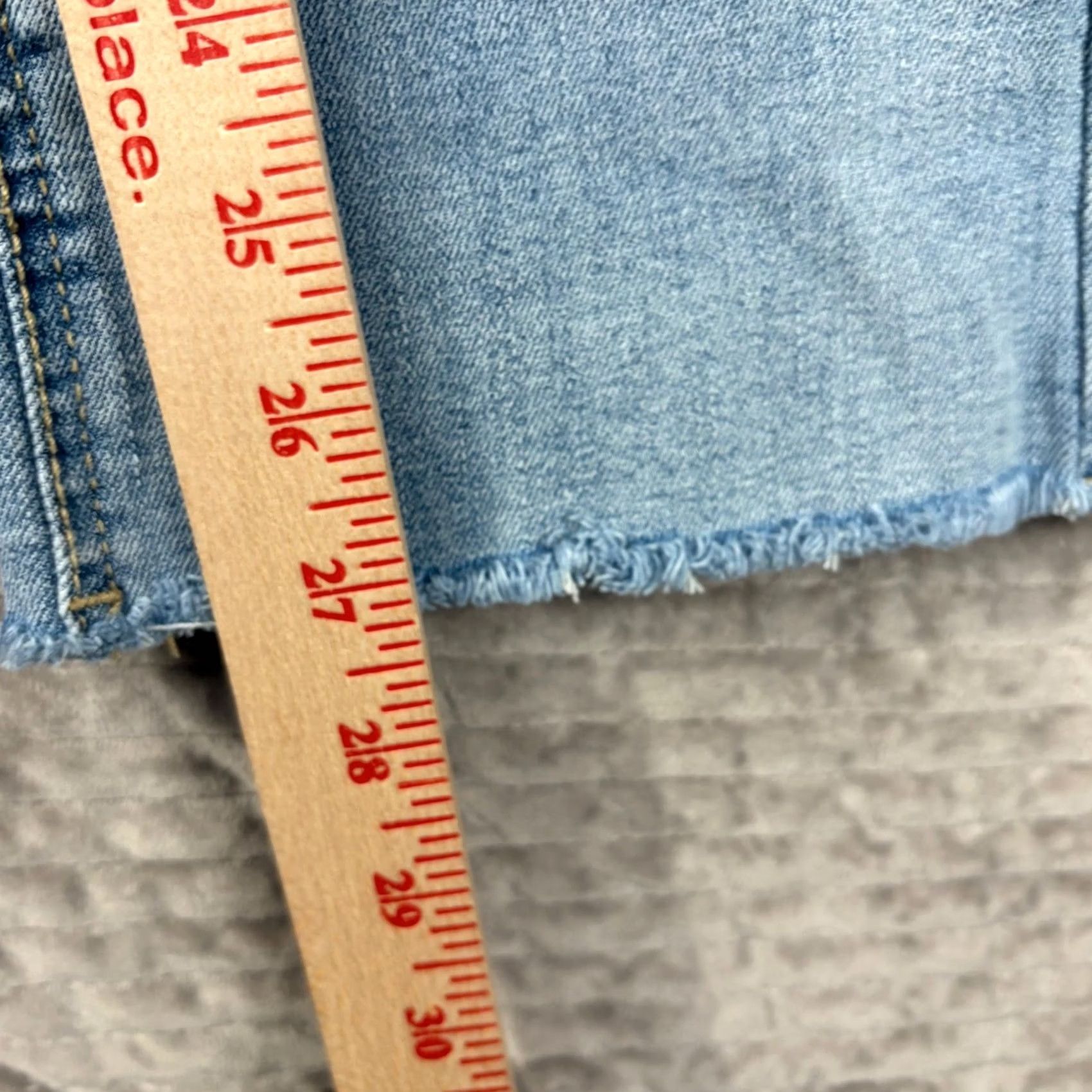 Vintage OAT New York High Rise Straight Leg Jeans Light Wash 25 Women 5-Pocket Stretch Denim Button Zip Adults Womens Size 42" / US 20 - 4 Thumbnail