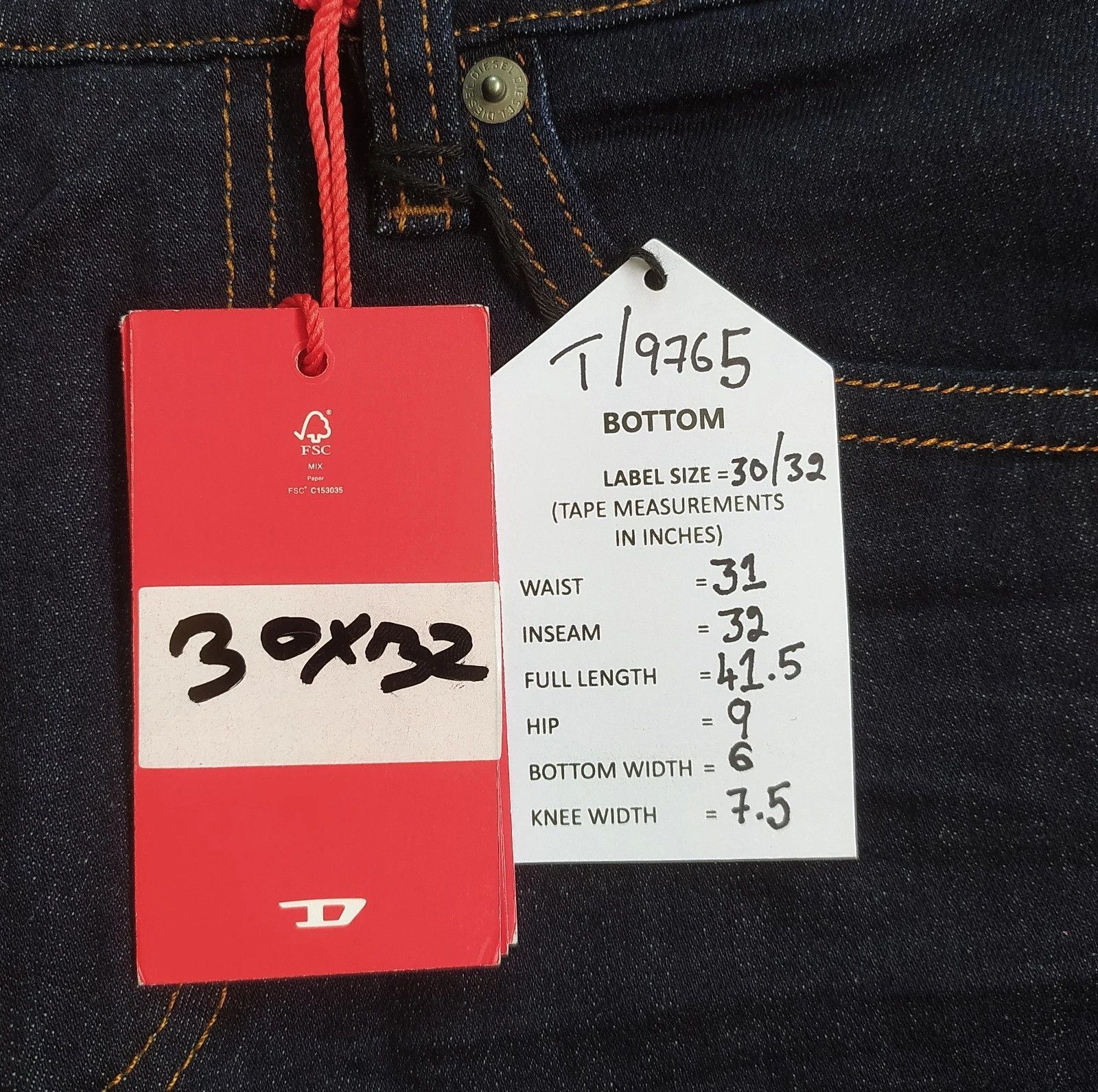 Diesel Diesel THOMMER-X L.32 MENS JEANS T/9765 Size US 30 / EU 46 - 6 Thumbnail