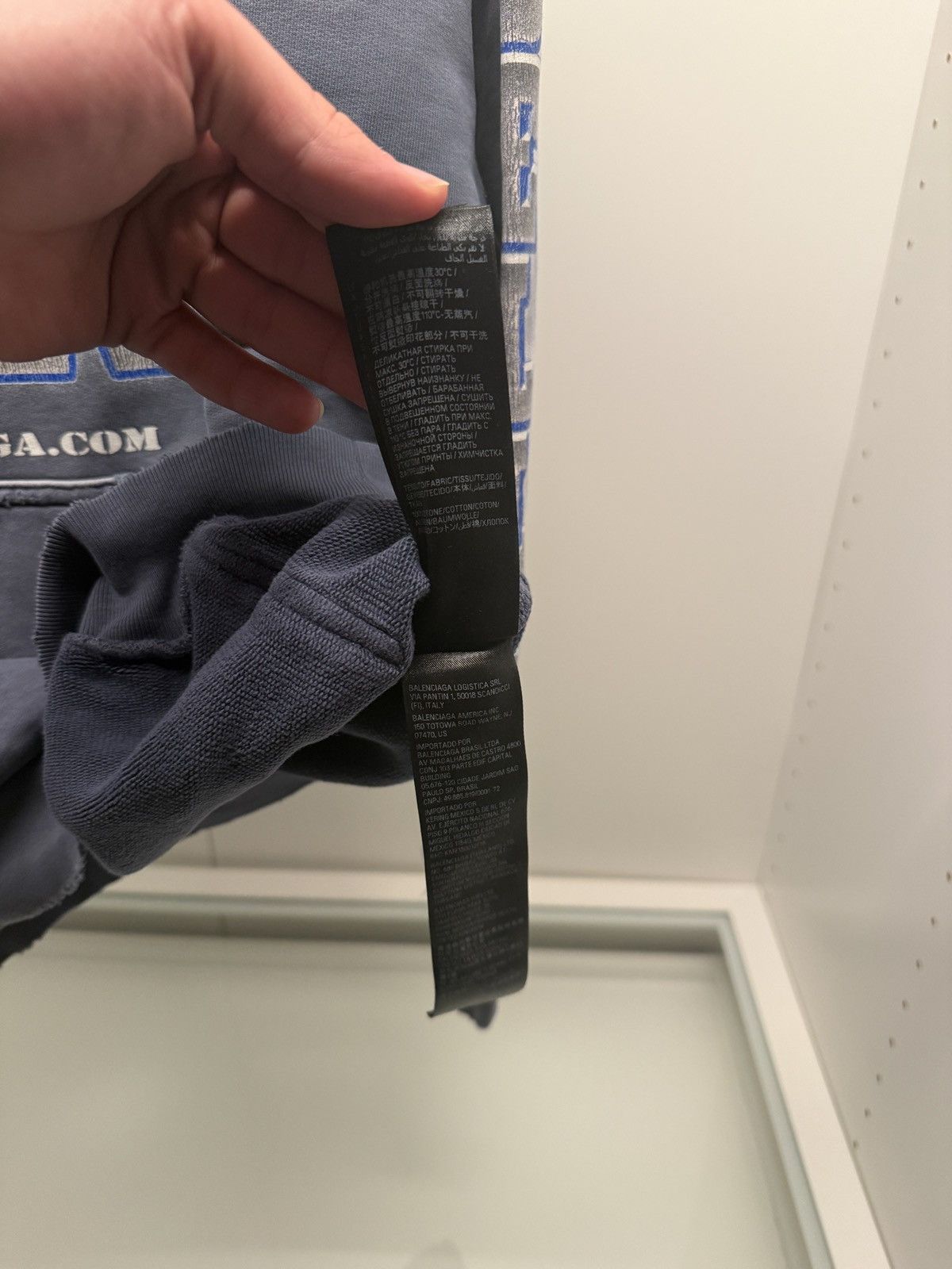 Balenciaga Balenciaga SNBN large fit washed blue hoodie Size US S / EU 44-46 / 1 - 12 Thumbnail