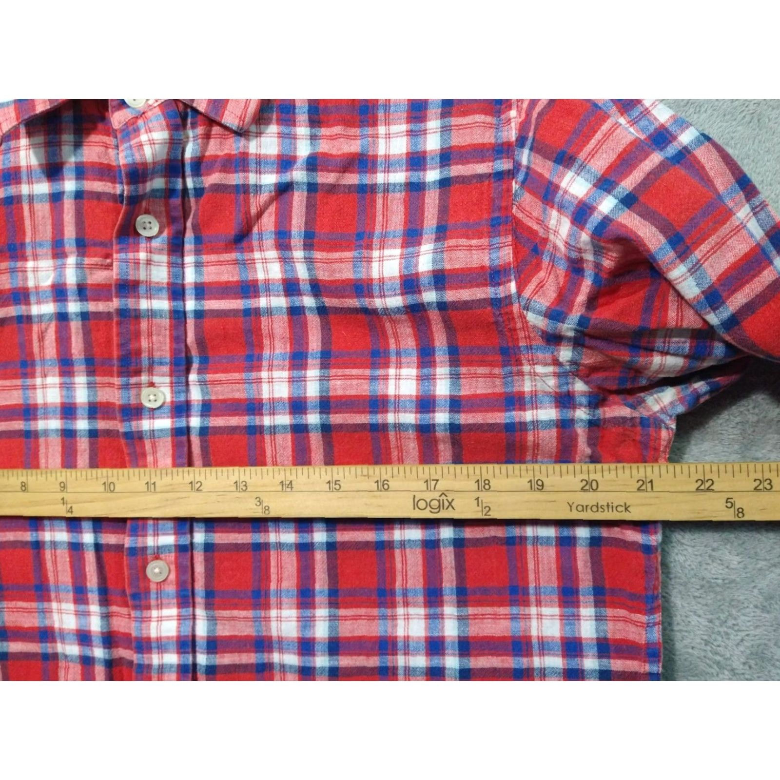 Banana Republic Banana Republic Shirt Mens Medium Red Plaid Linen Blend Button Up Long Sleeve Size US M / EU 48-50 / 2 - 5 Thumbnail