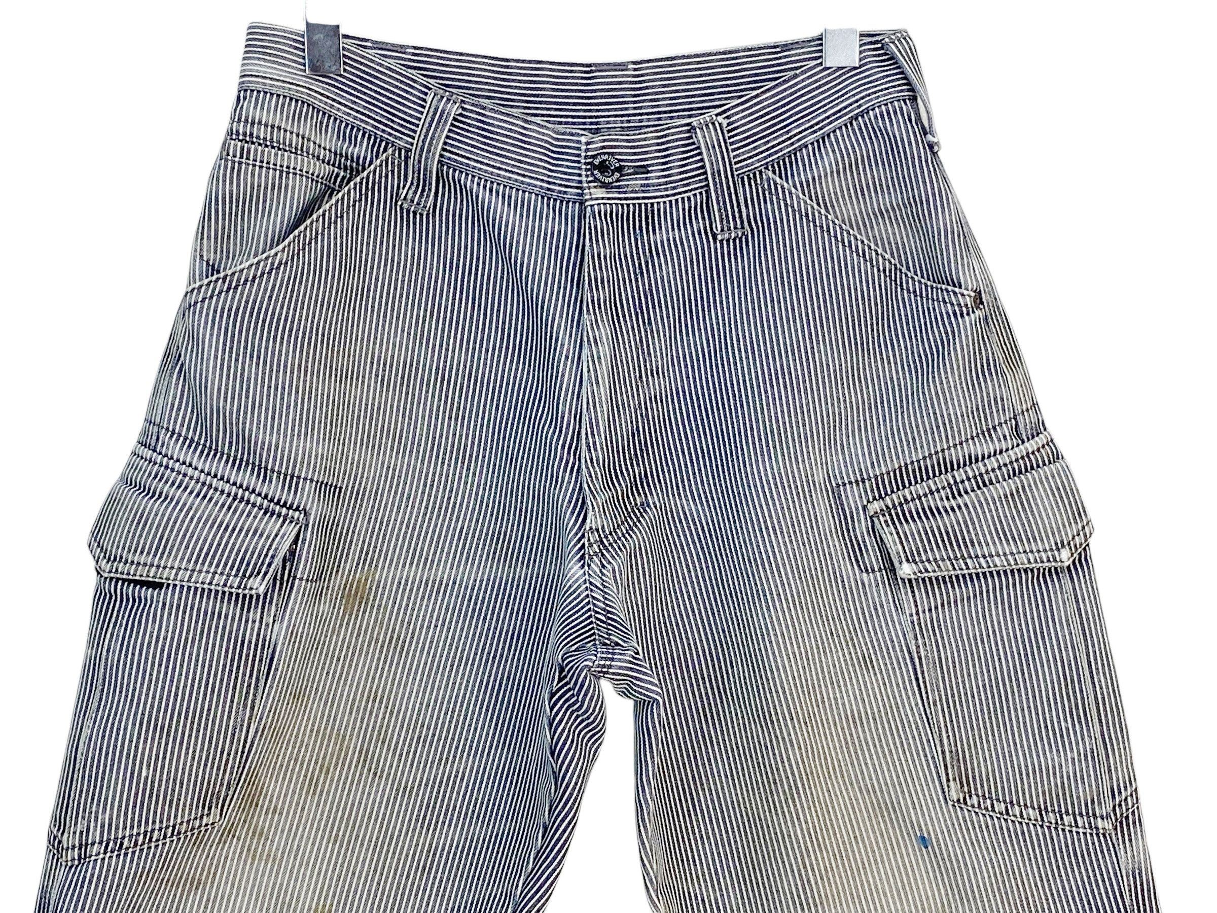 Japanese Brand Evenriver Cargo Pants Stripes Hickory Skateboard Size US 29 - 3 Thumbnail