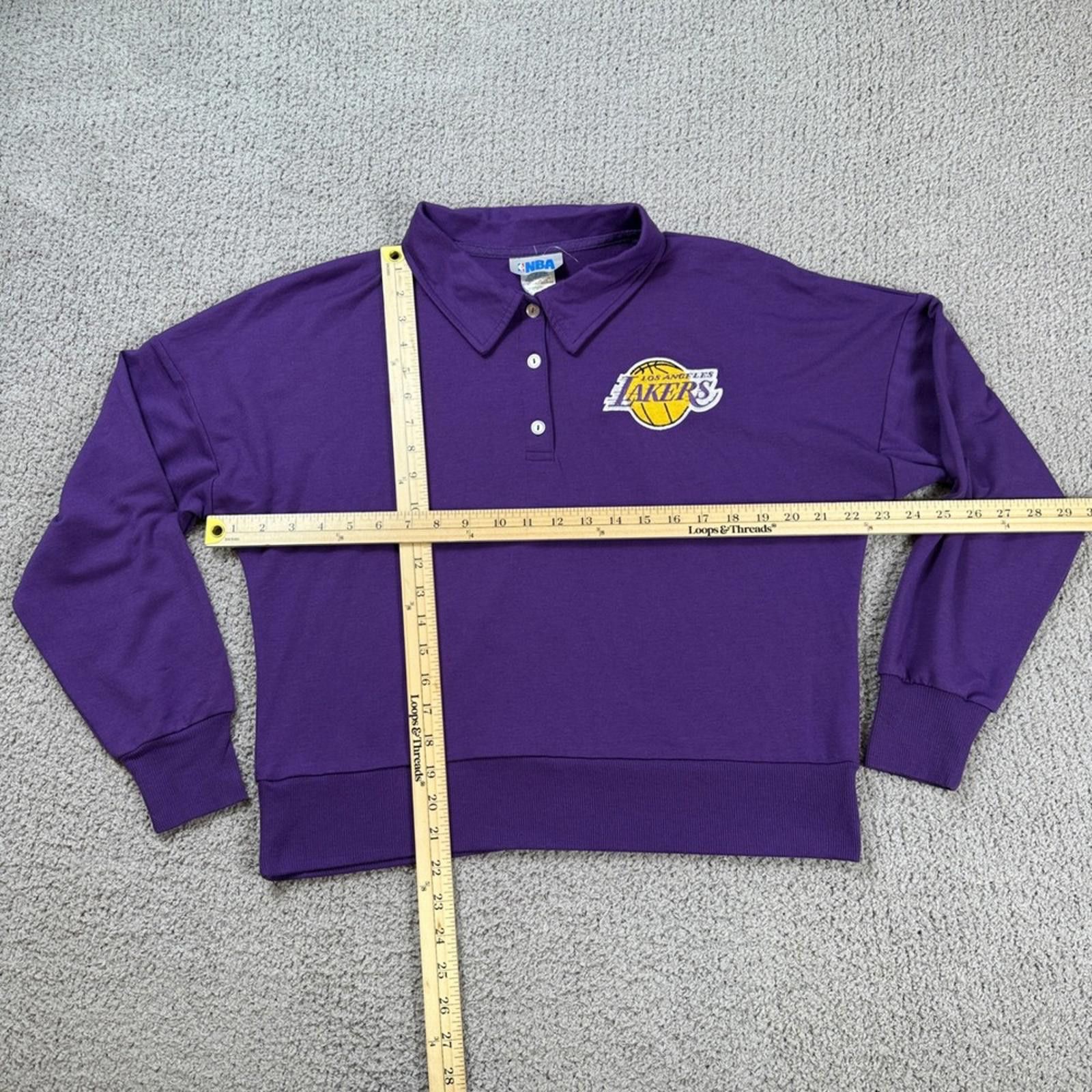NBA Los Angeles Lakers NBA Purple Collared Sweatshirt Medium Size US M / EU 48-50 / 2 - 2 Thumbnail