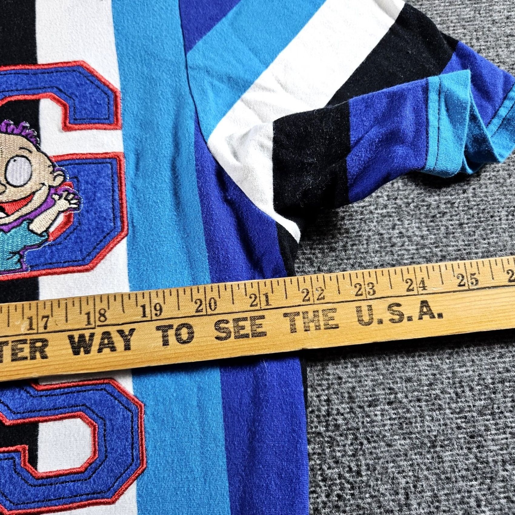 Nickelodeon Nickelodeon Rugrats Shirt Mens XL Striped Cartoon Graphic Tee Size US XL / EU 56 / 4 - 7 Thumbnail